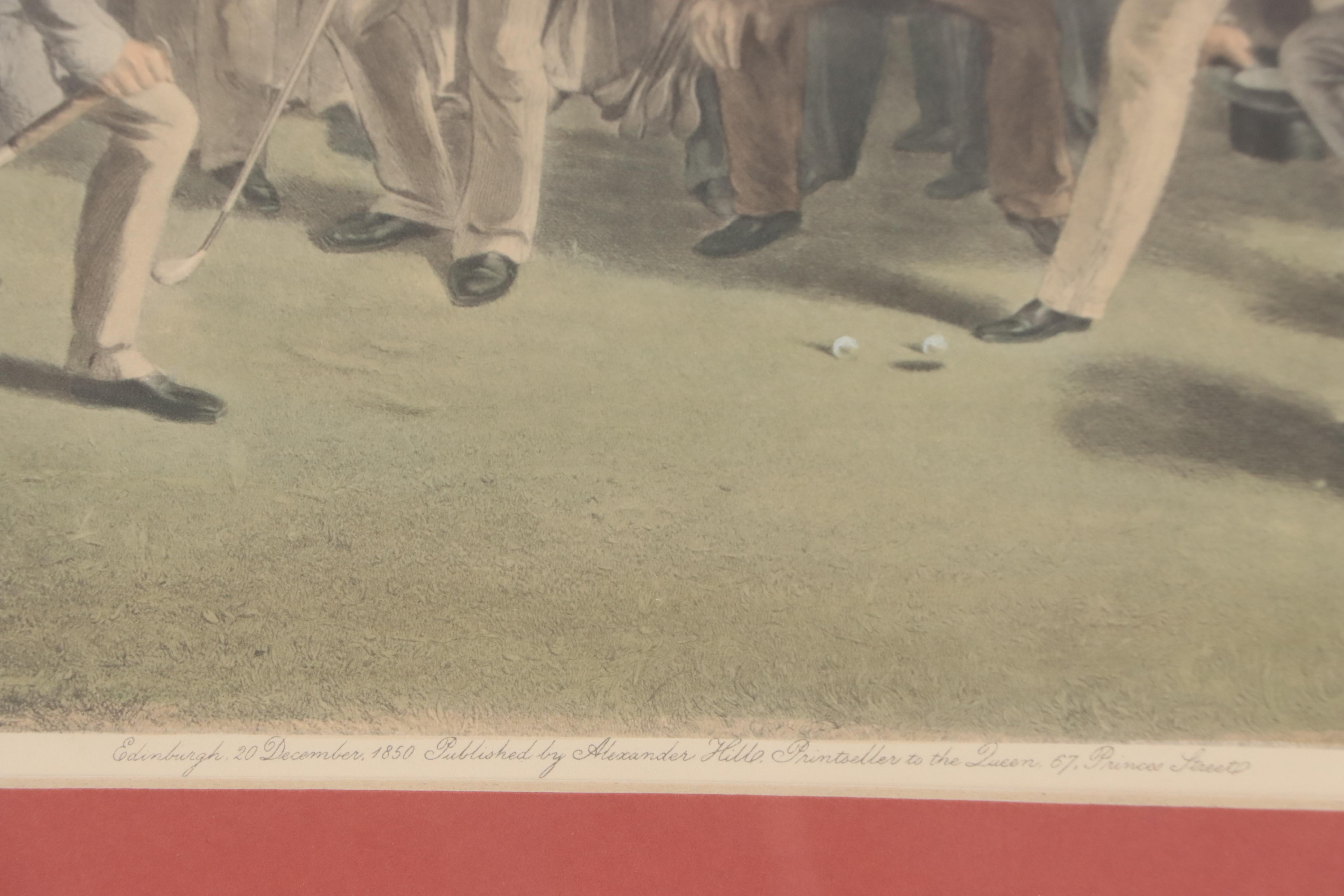 Hand-Colored Rotogravure After Charles E. Wagstaffe "The Golfers"