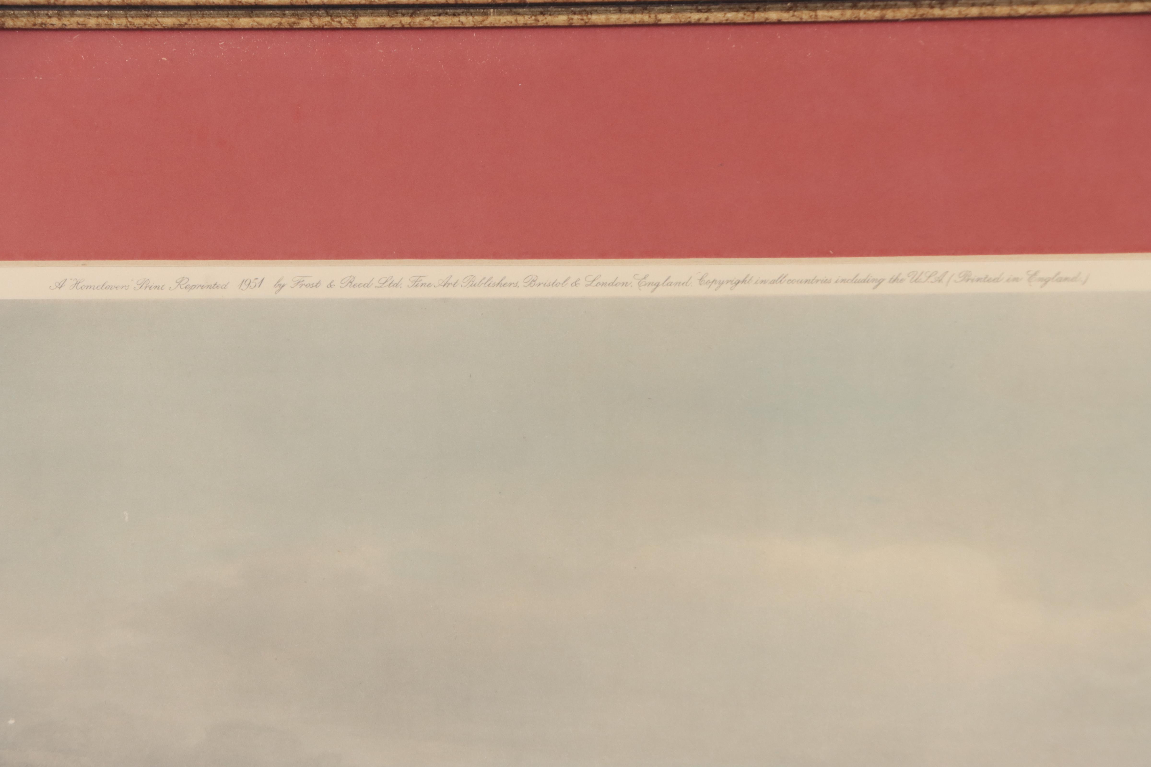 Hand-Colored Rotogravure After Charles E. Wagstaffe "The Golfers"