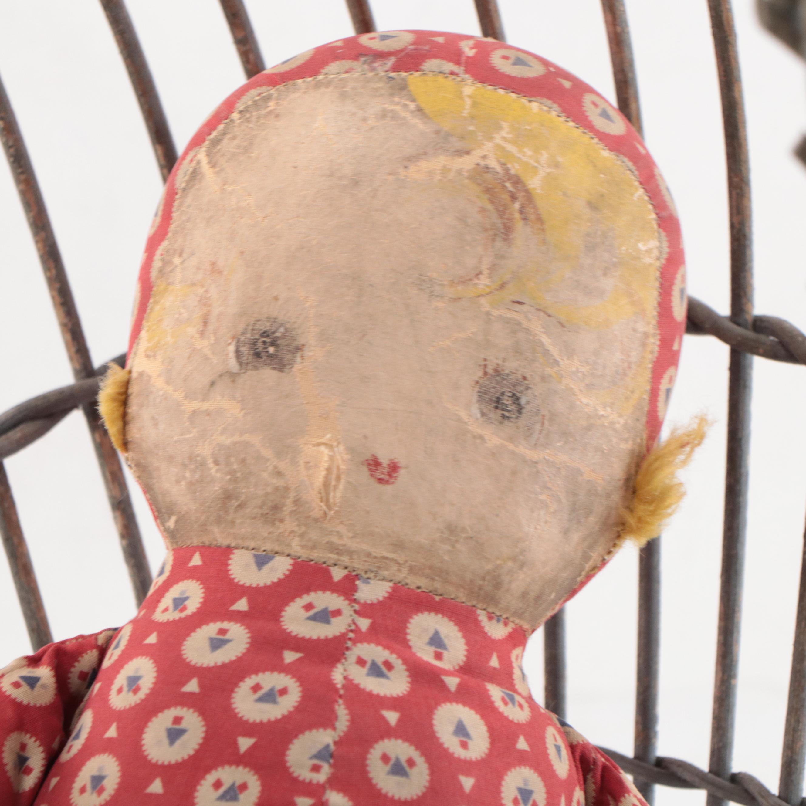 Assorted Toys Including High Chair, Doll Bed and Stuffed Animals