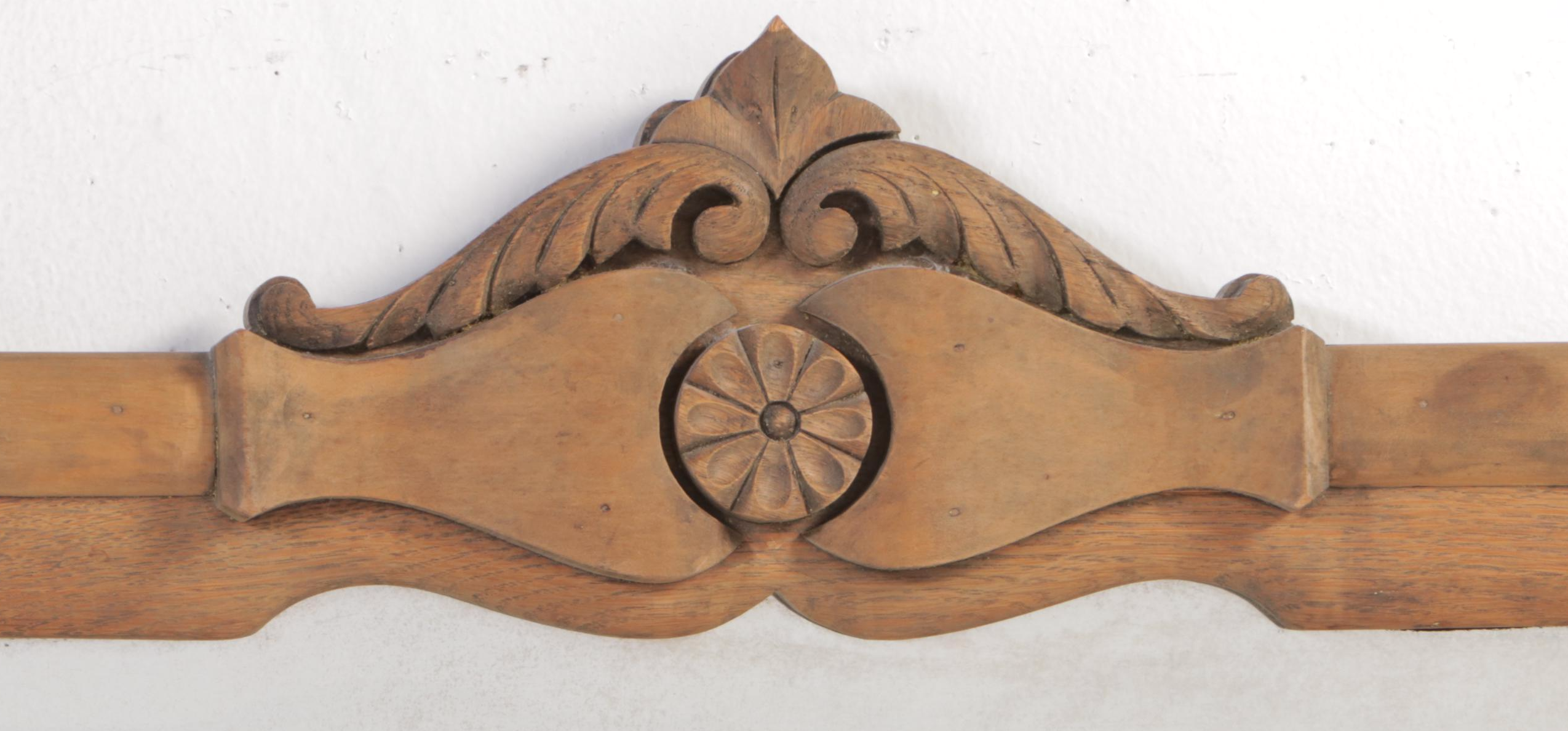 Late Victorian Carved Oak Mirror, circa 1900