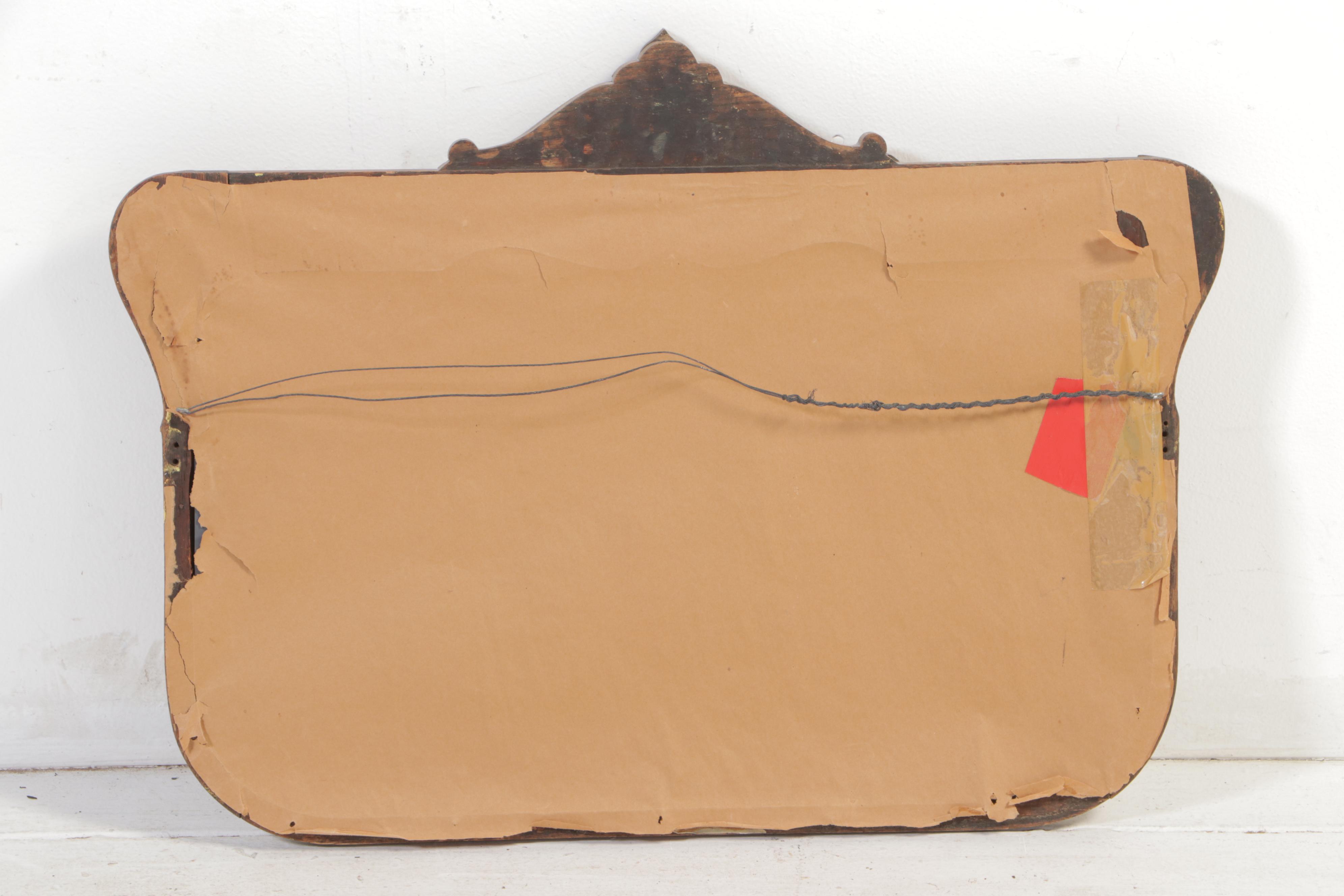 Late Victorian Carved Oak Mirror, circa 1900