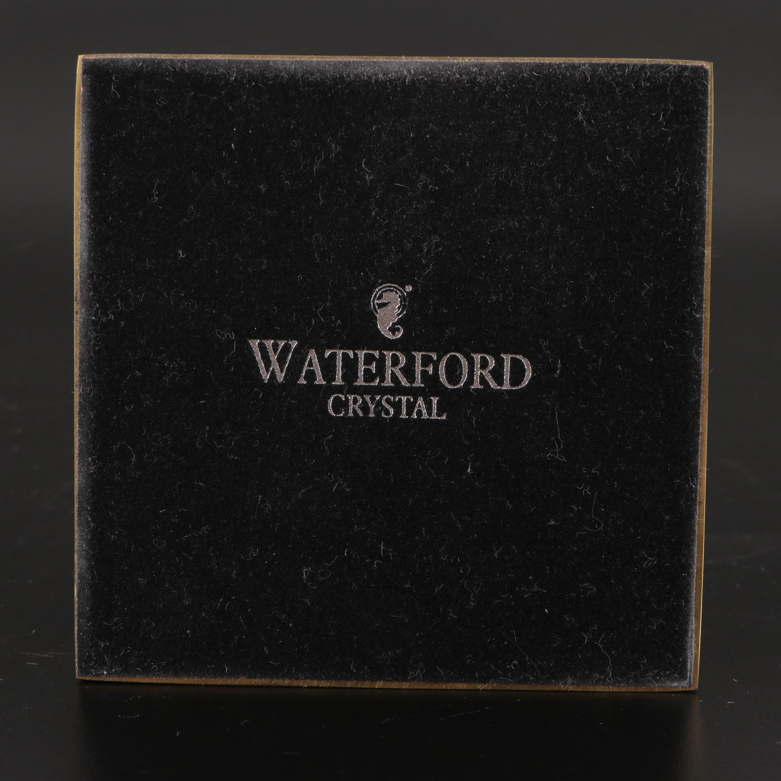 Pair of Waterford "Cambridge" Crystal and Brass Candlesticks with Bookends