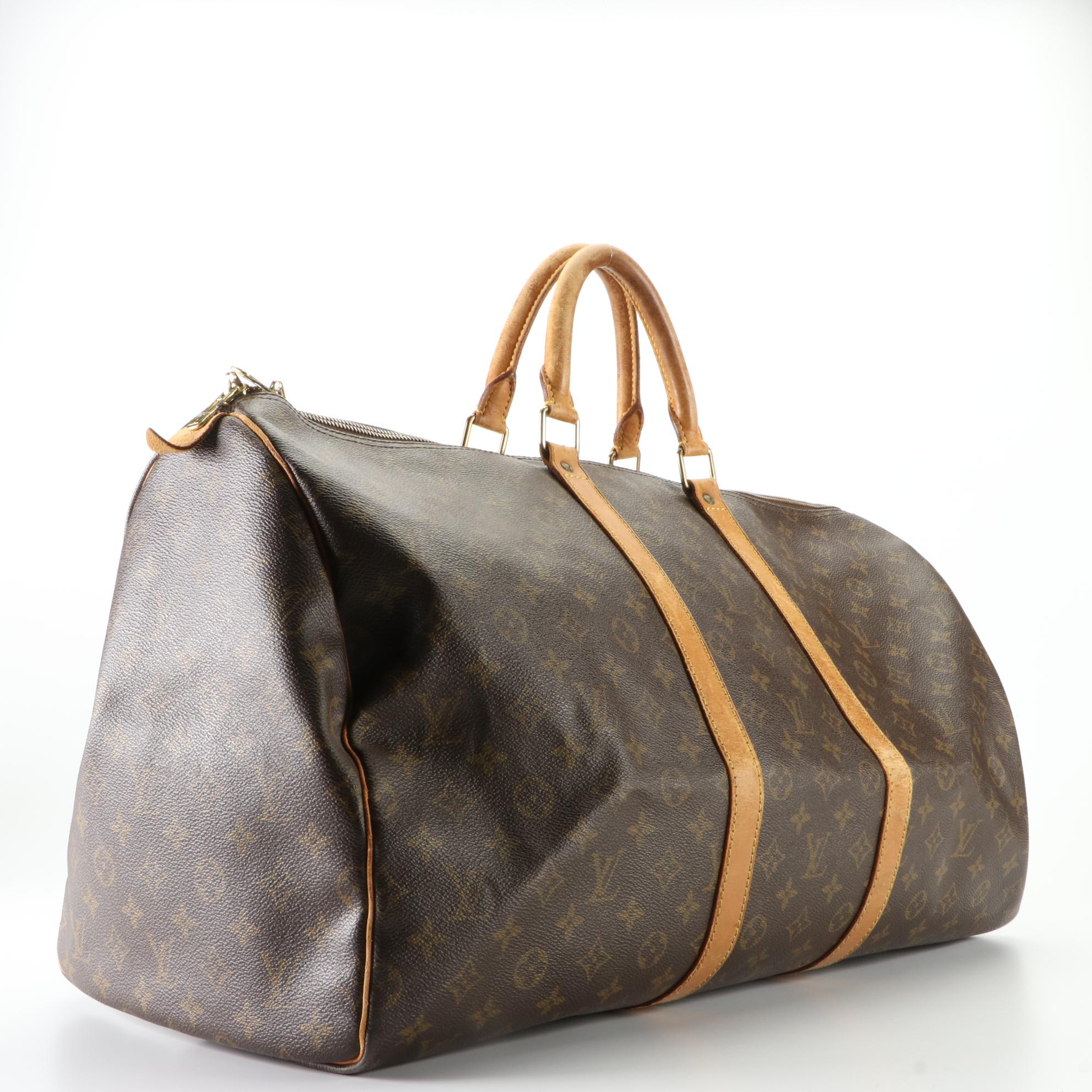 Louis Vuitton Keepall 55 in Monogram Canvas and Vachetta Leather
