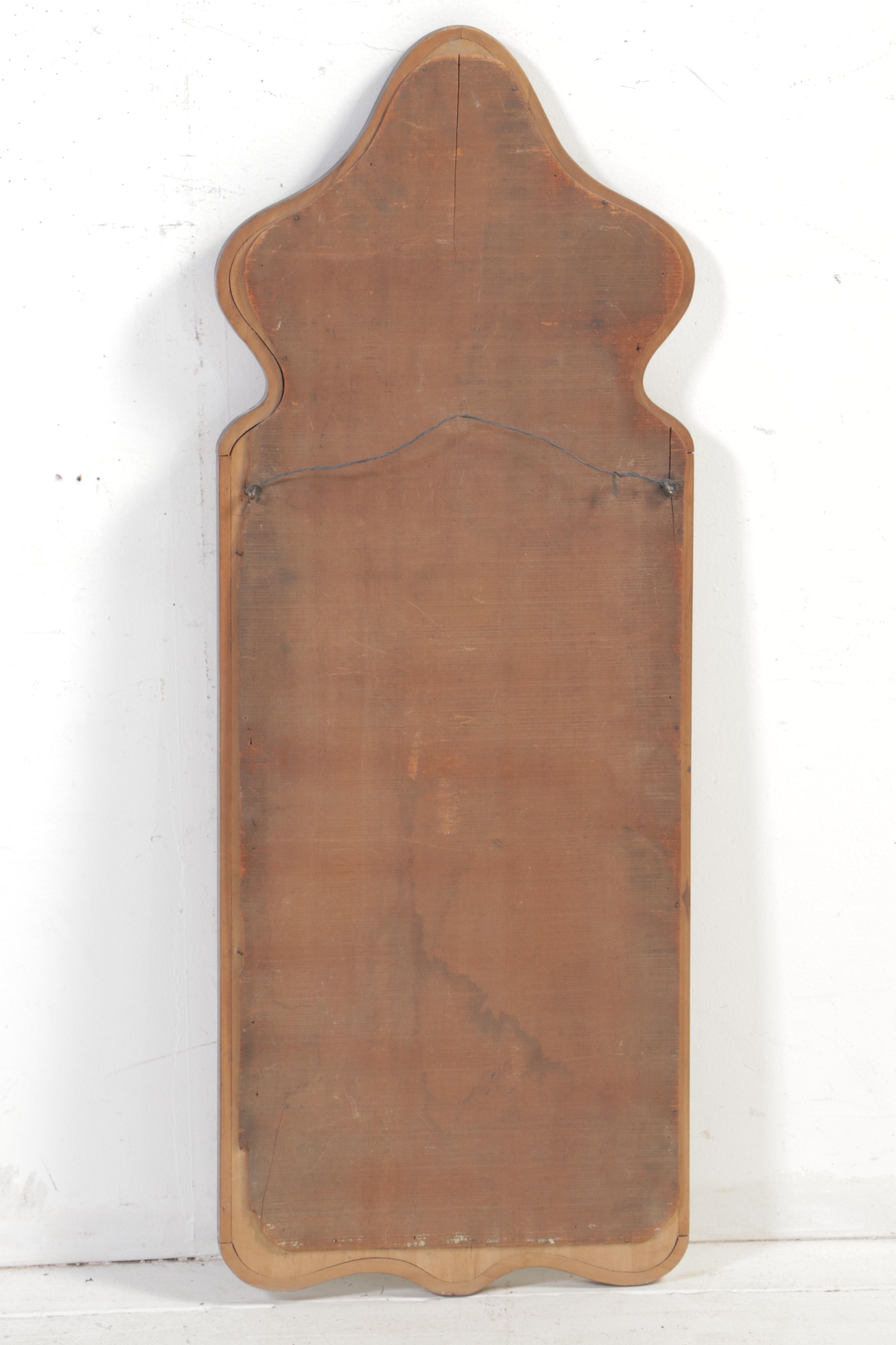 Giltwood Two-Pane Mirror with Floral Decals, Early 20th Century