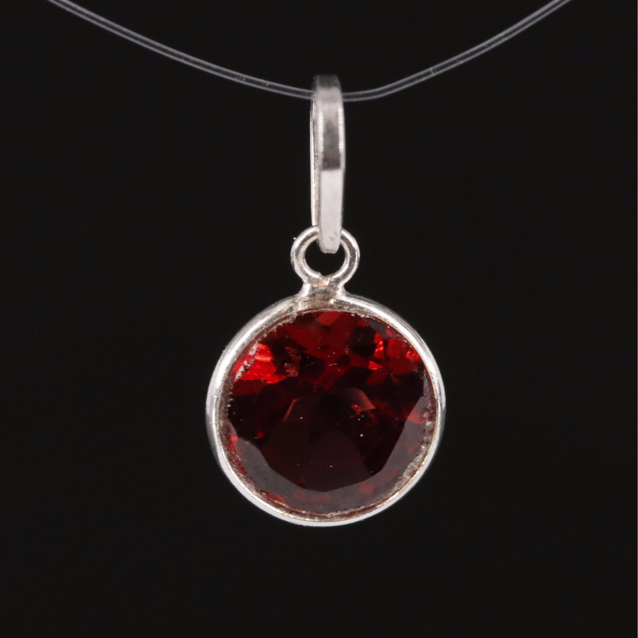 14K Garnet Pendant