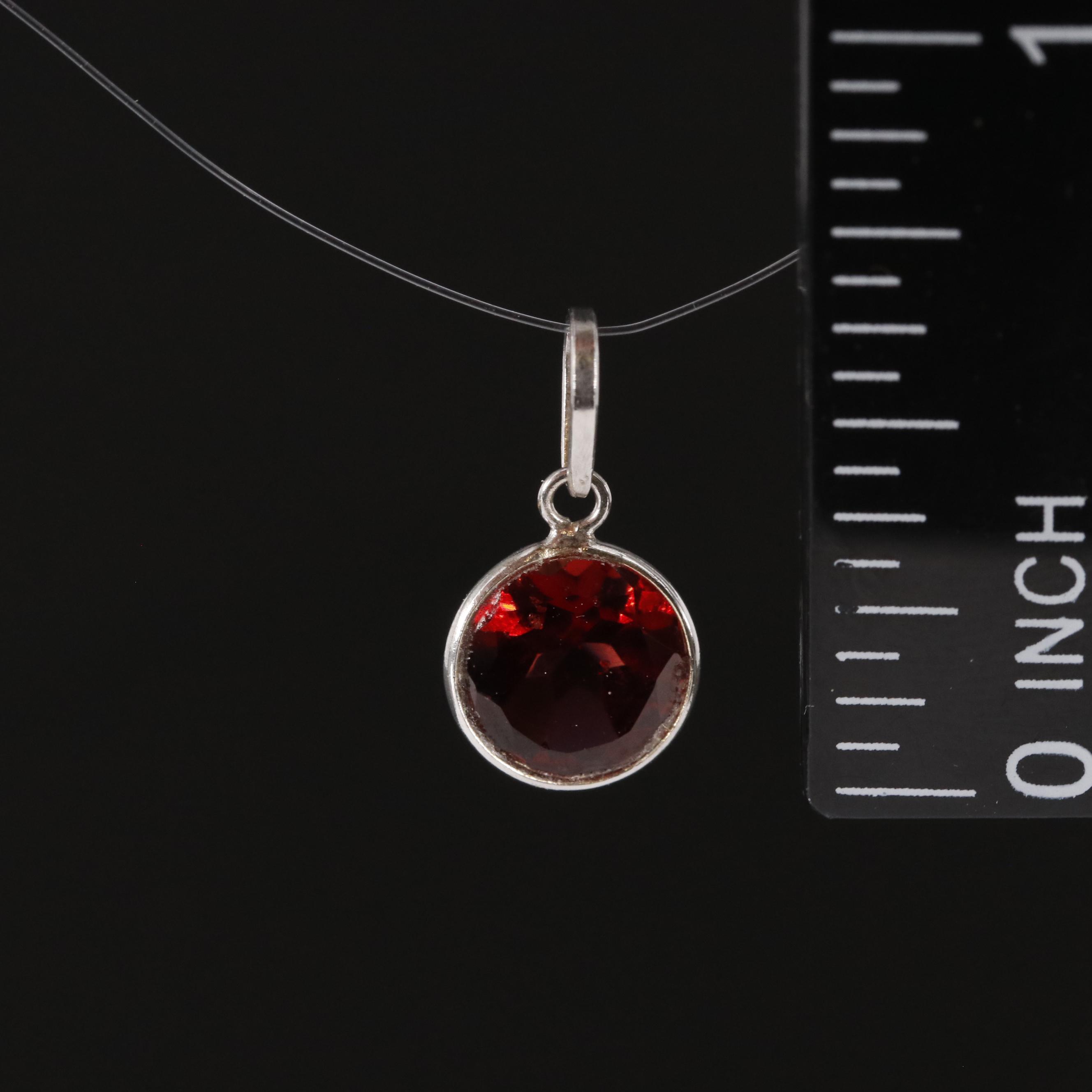 14K Garnet Pendant