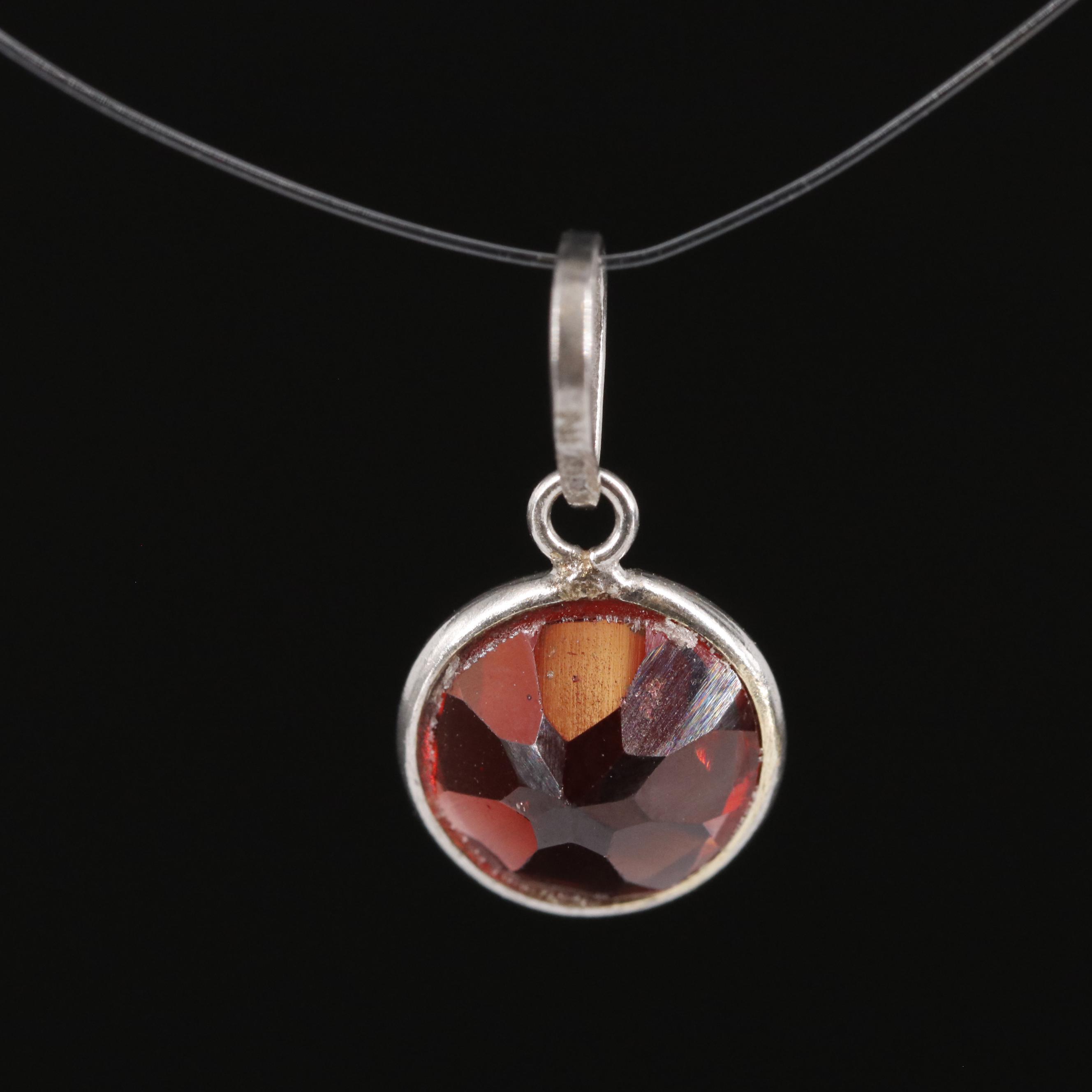 14K Garnet Pendant