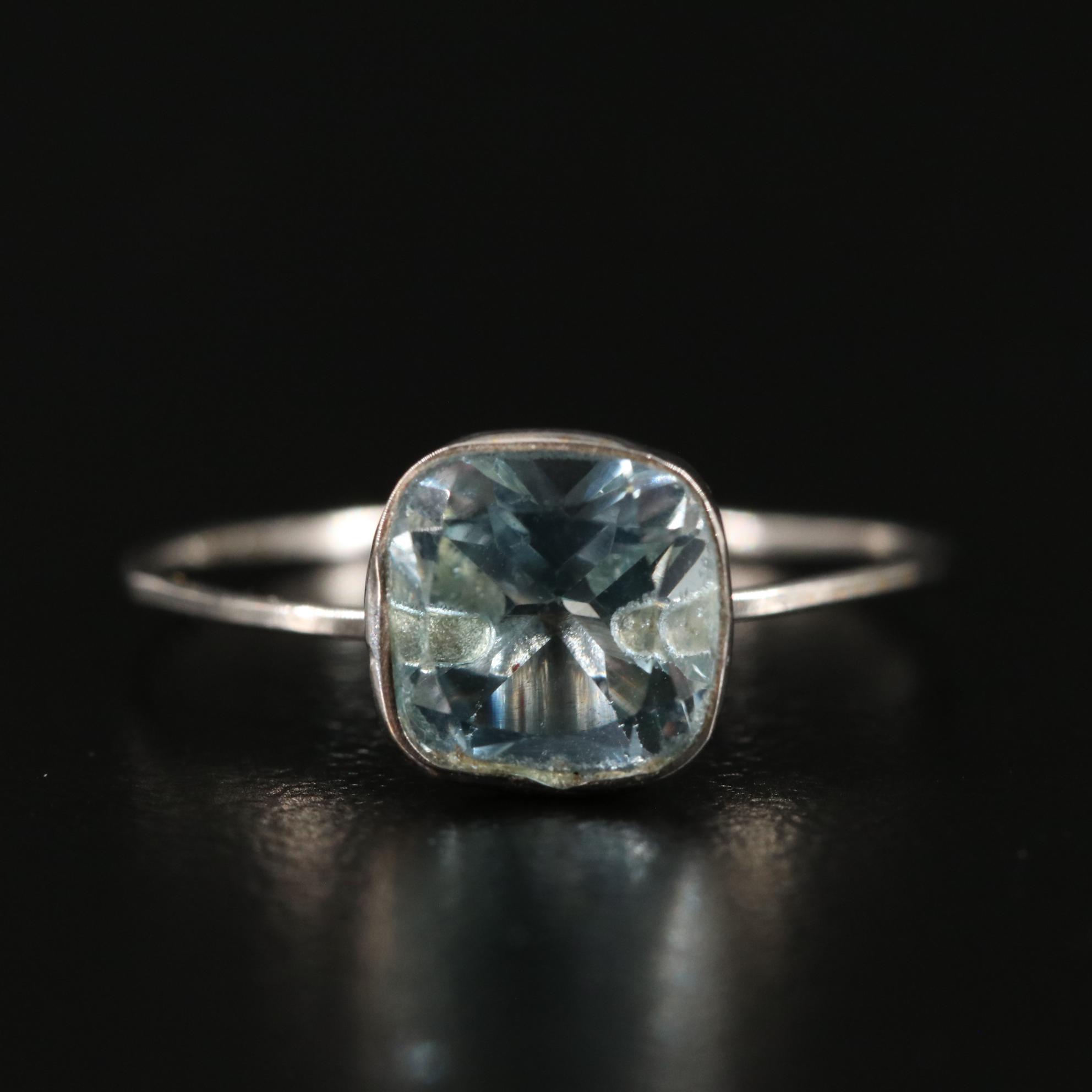 14K Blue Topaz Ring