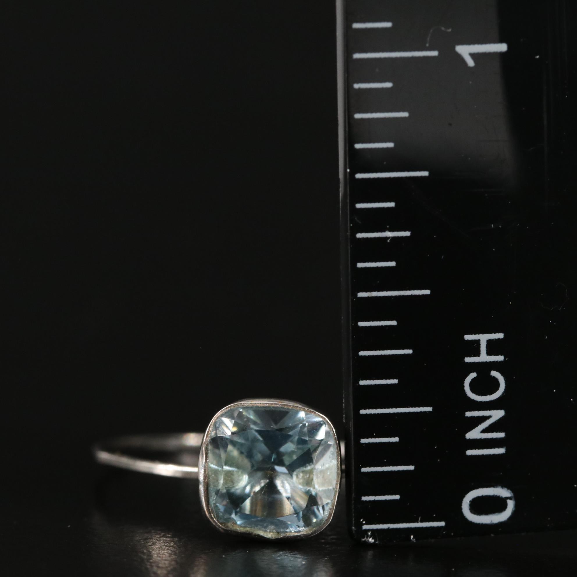 14K Blue Topaz Ring