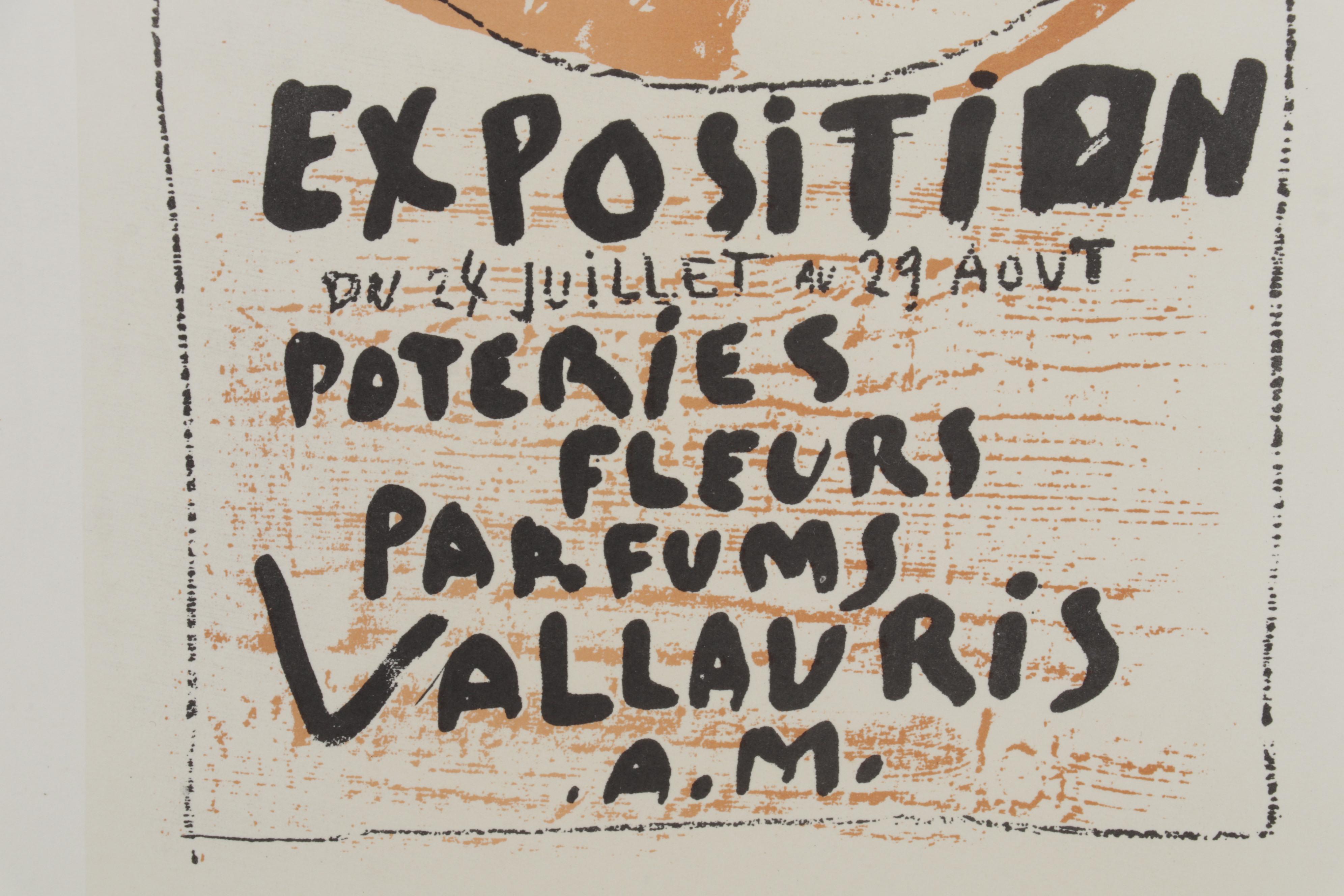 Exposition Vallauris Lithograph After Pablo Picasso From "Art in Posters," 1959