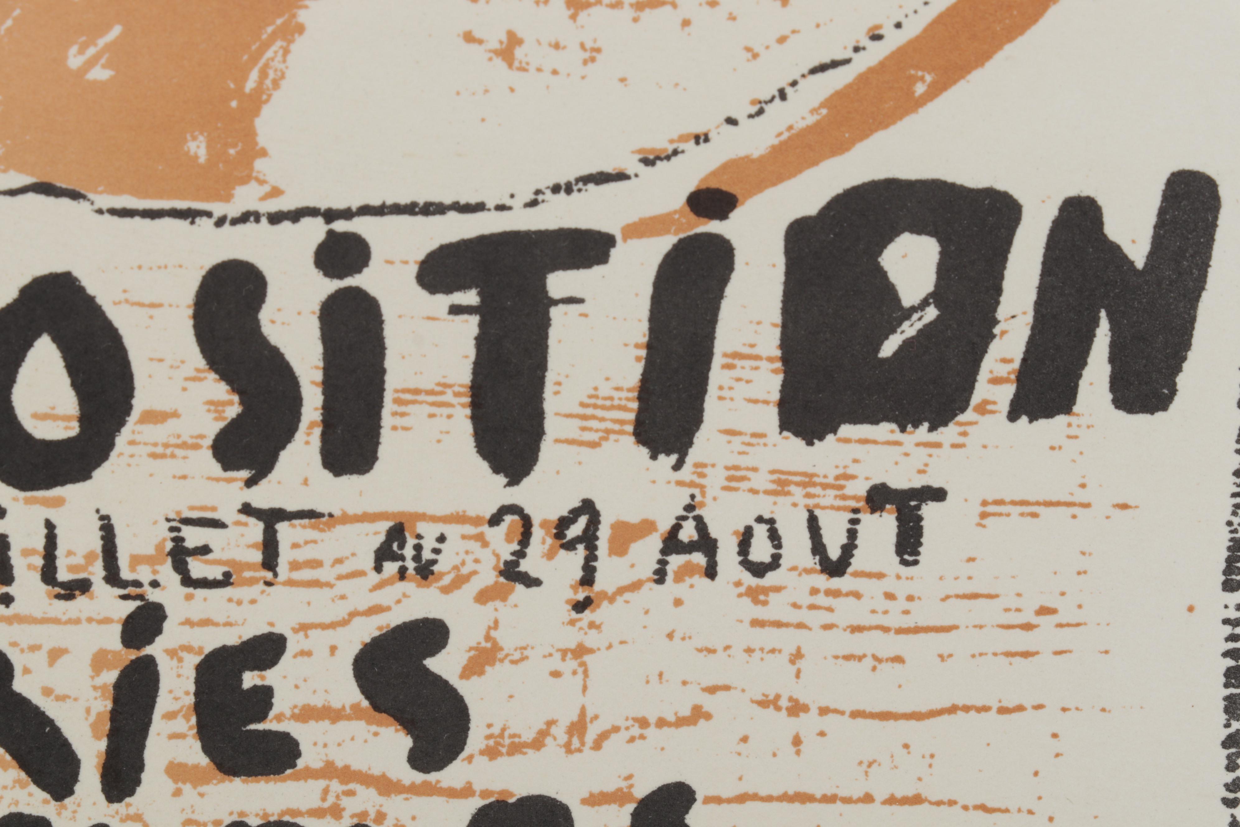 Exposition Vallauris Lithograph After Pablo Picasso From "Art in Posters," 1959