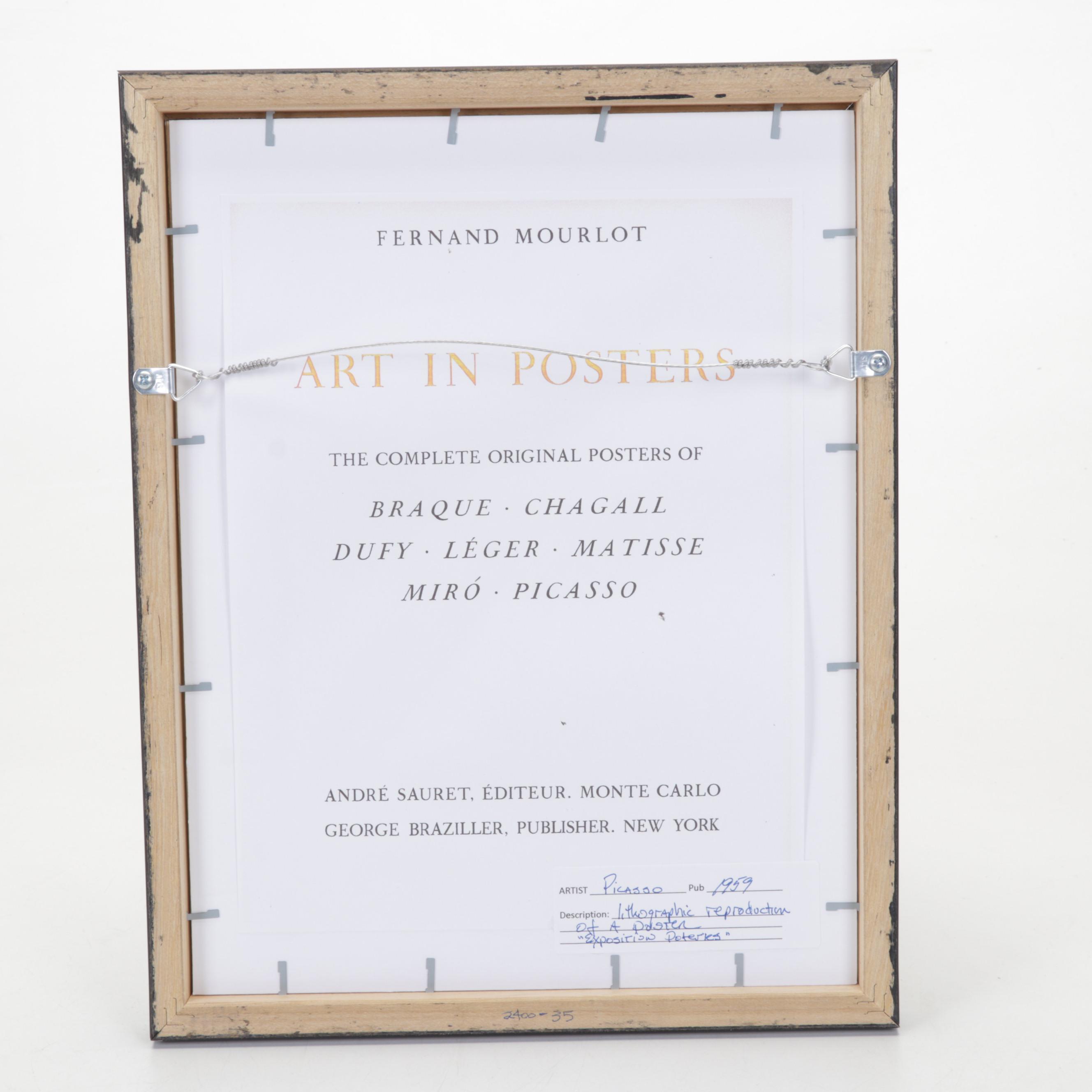 Exposition Vallauris Lithograph After Pablo Picasso From "Art in Posters," 1959