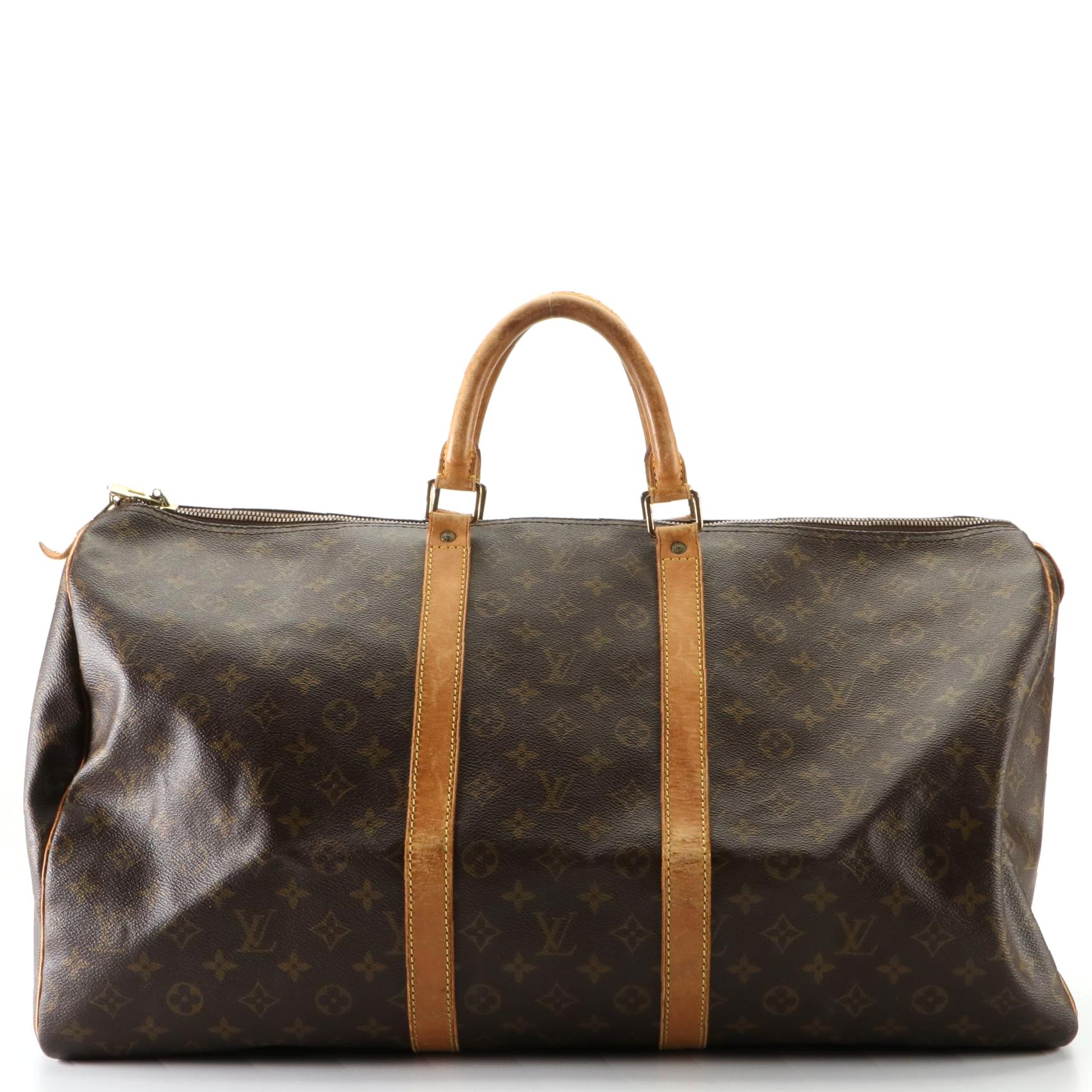 Louis Vuitton Keepall 55 in Monogram Canvas and Vachetta Leather