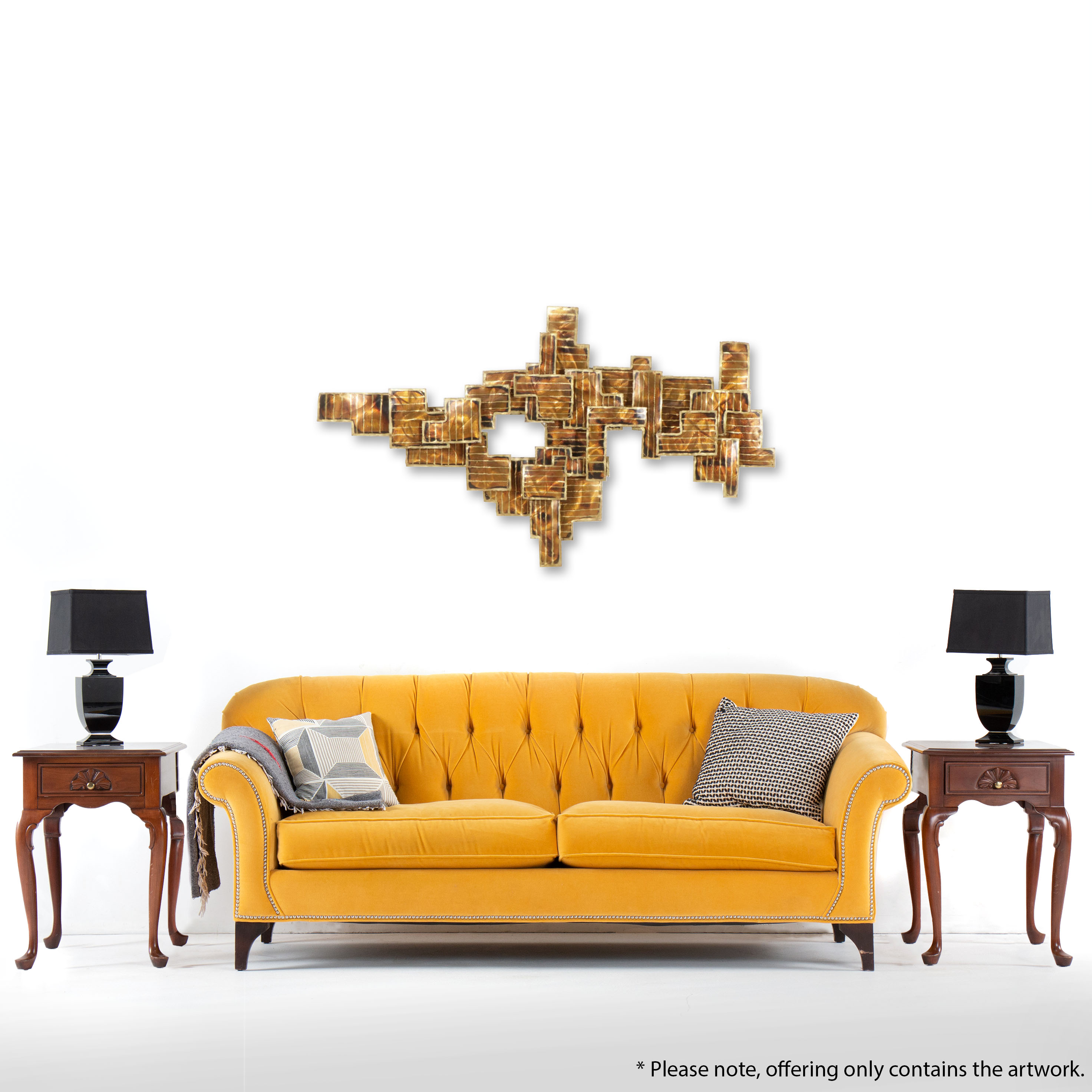 Modernist Style Metal Dimensional Wall Décor