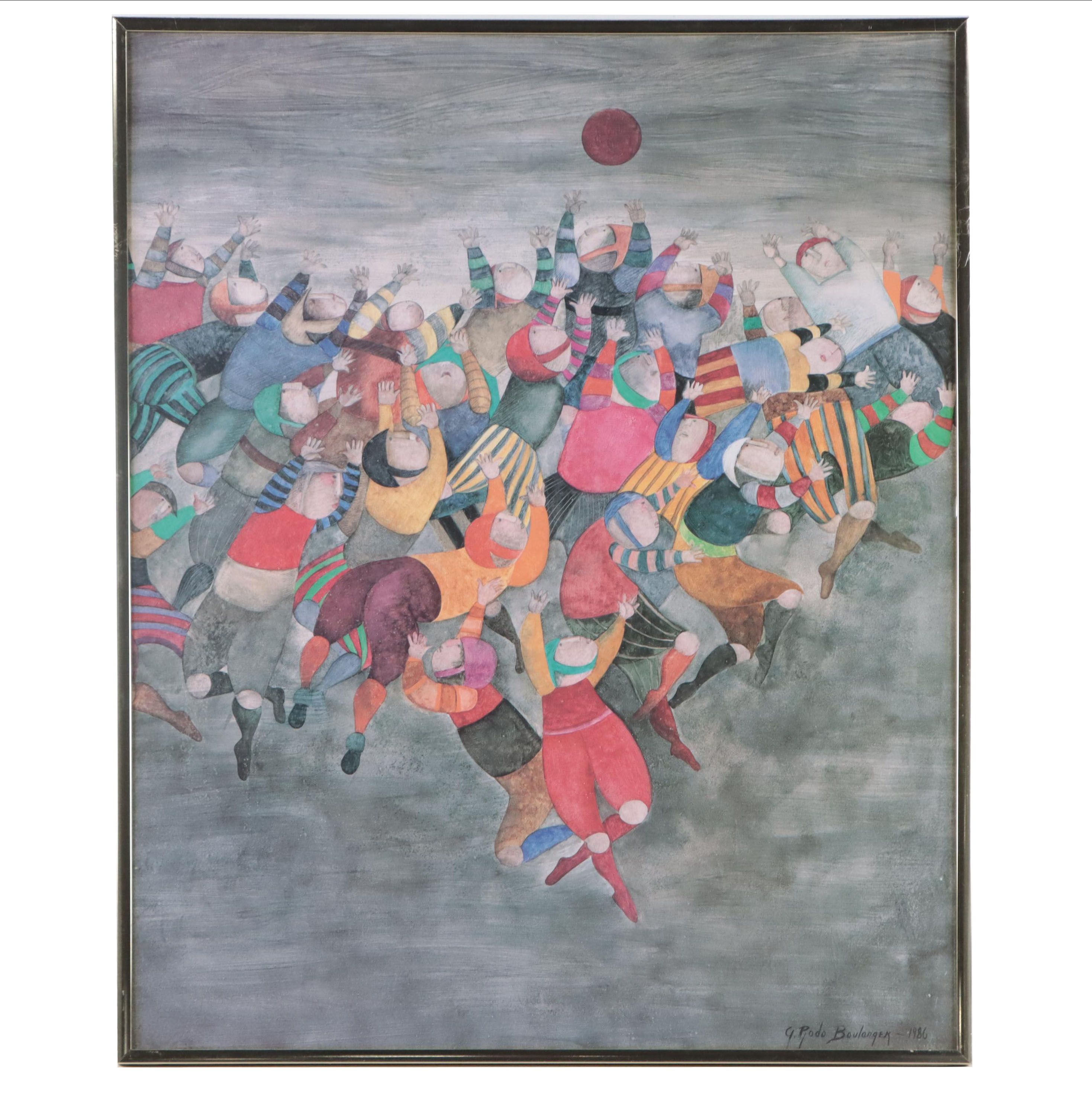 Offset Lithograph After Graciela Rodo Boulanger "Un Seul Ballon"