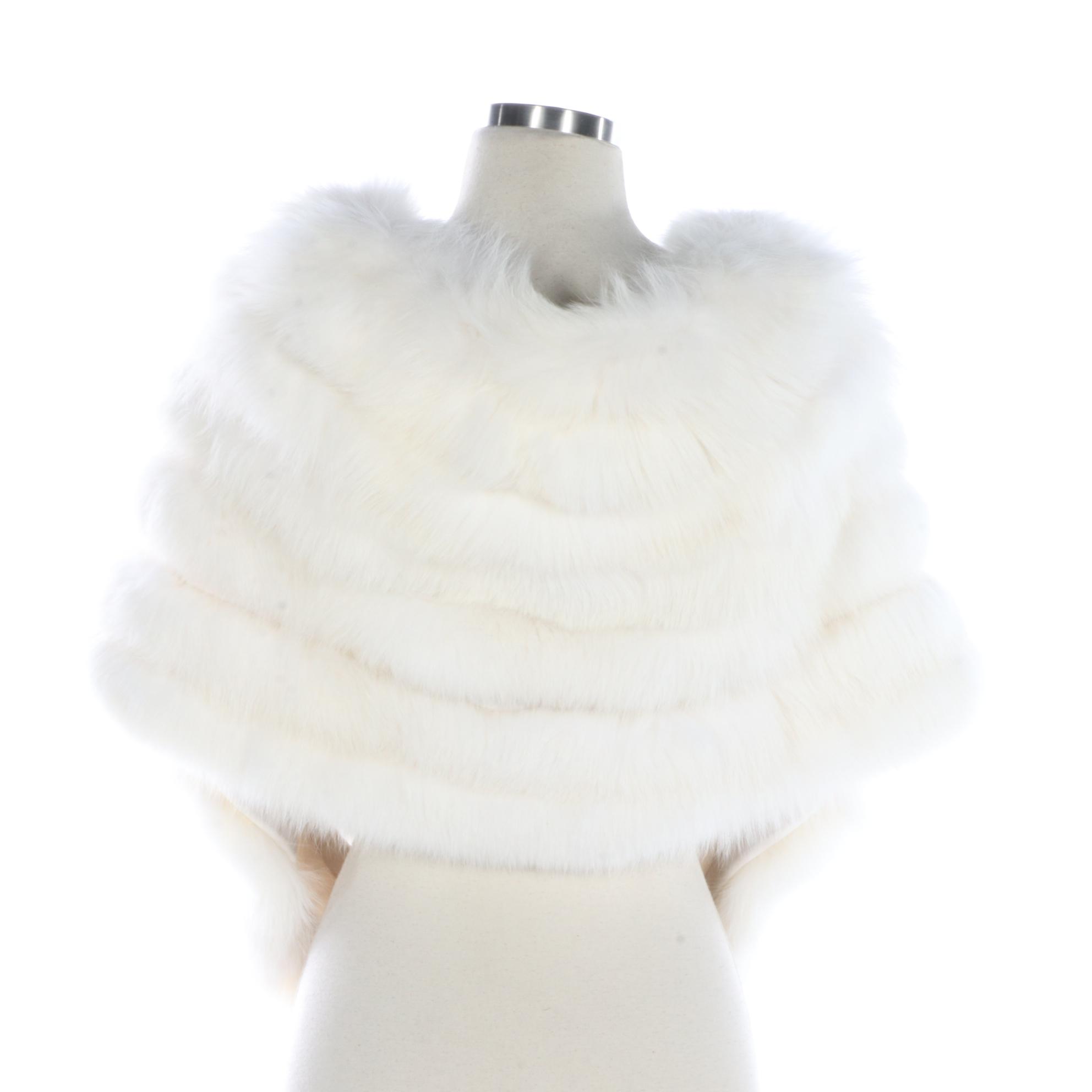 Finnish Fox Fur Wedding Stole from The Fur Vault, New with Tag