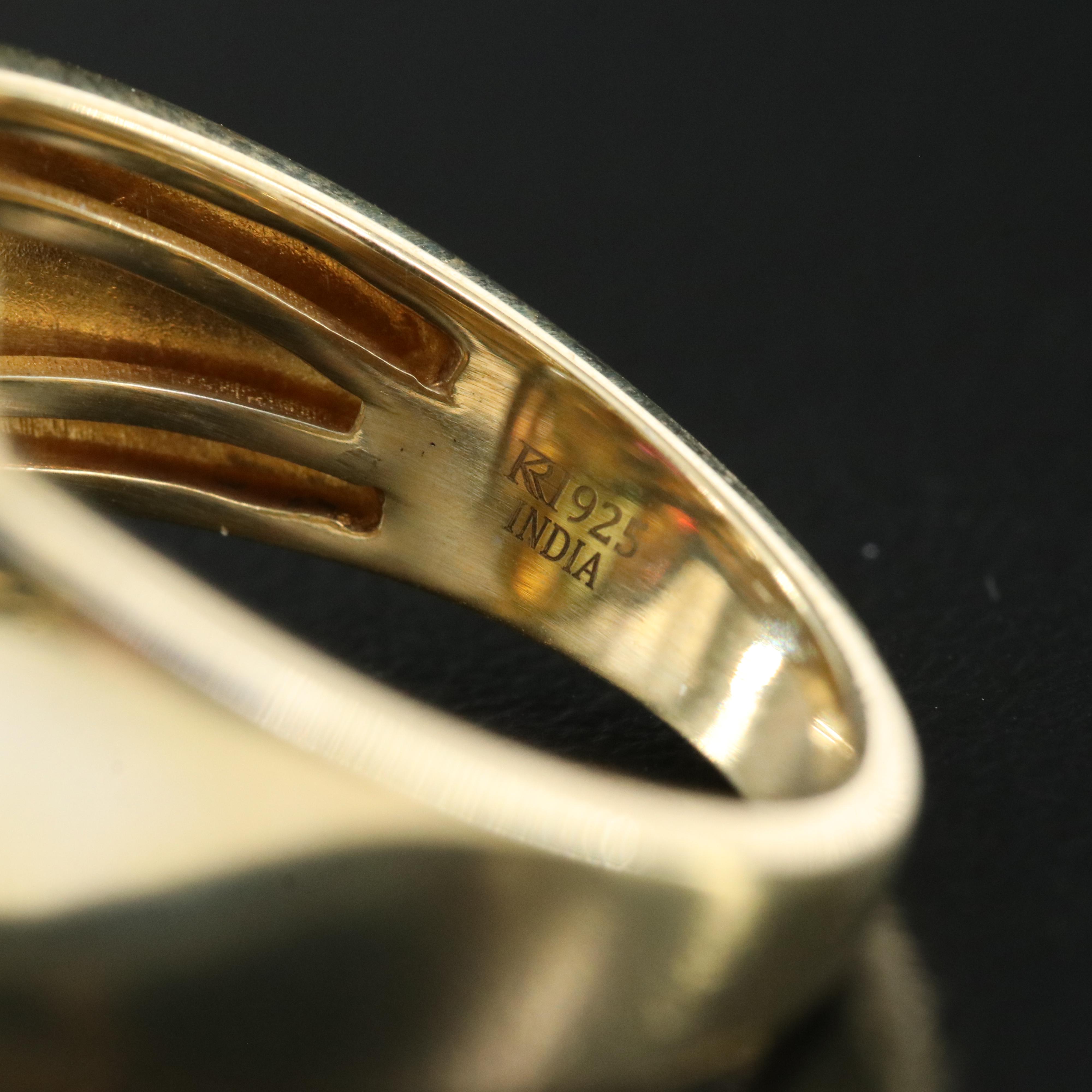 Sterling Garnet and Gemstone Cluster Ring