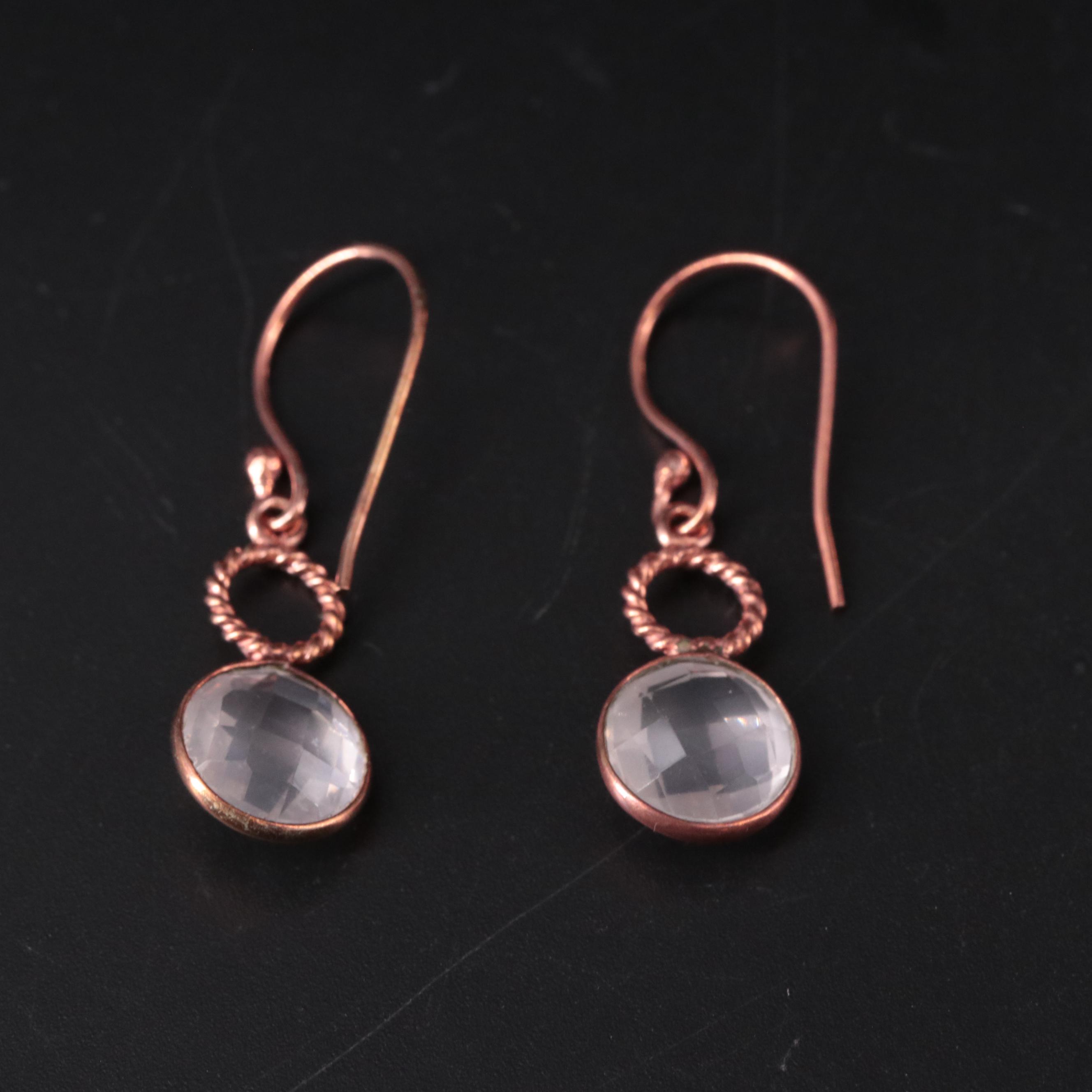 Quartz Dangle Earrings