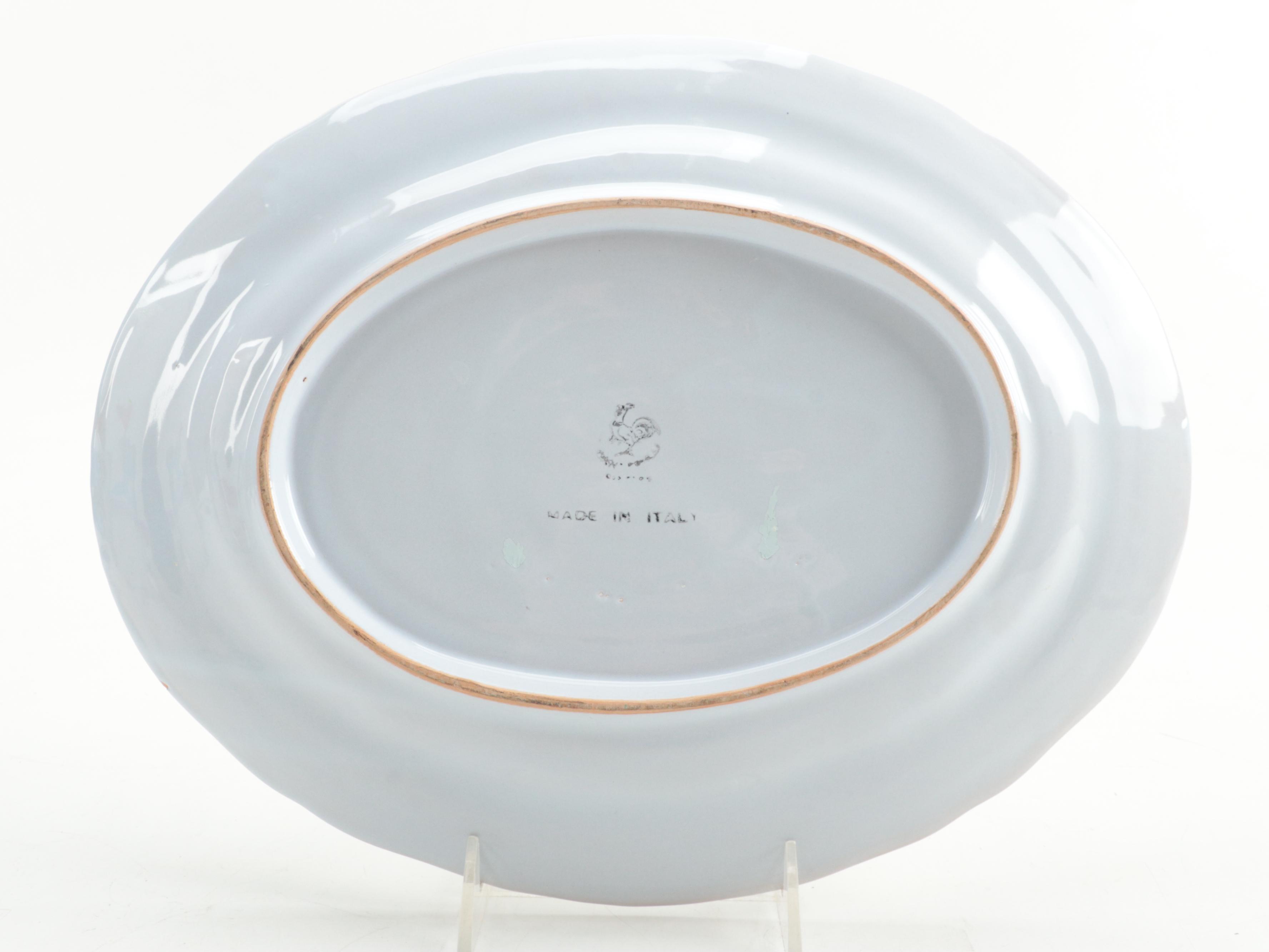 Italian Faïence Platter and Pitcher with Other Ceramic Bowl