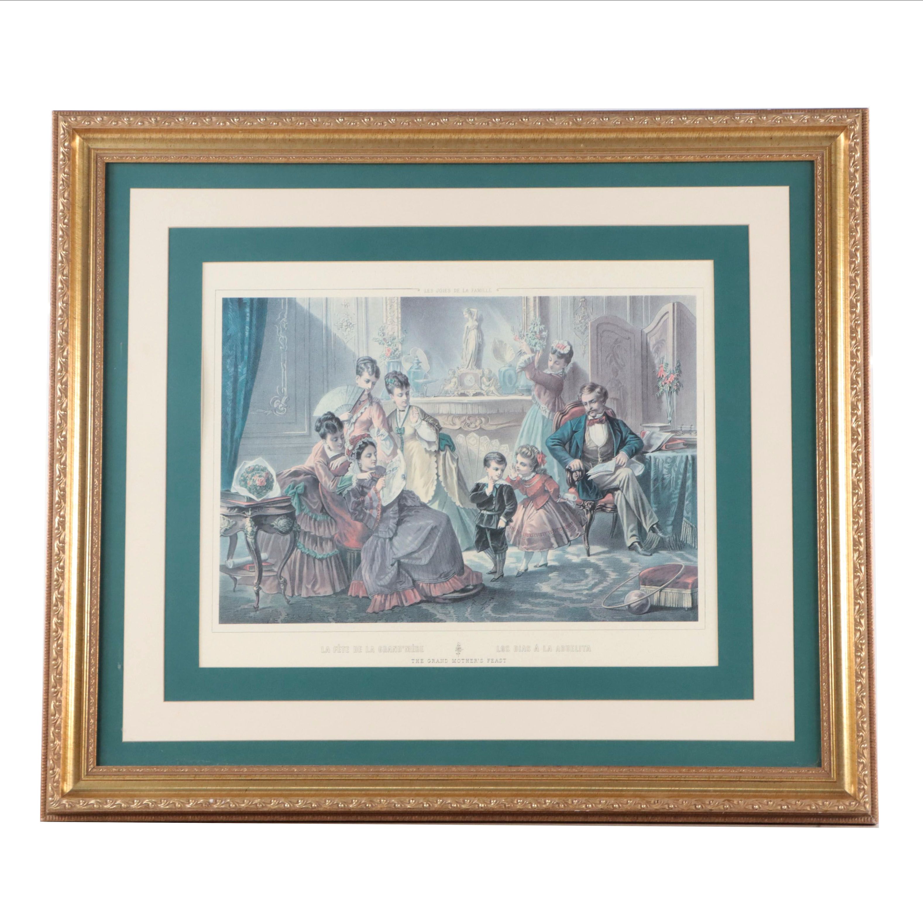 Offset Lithograph "The Grandmother's Feast"