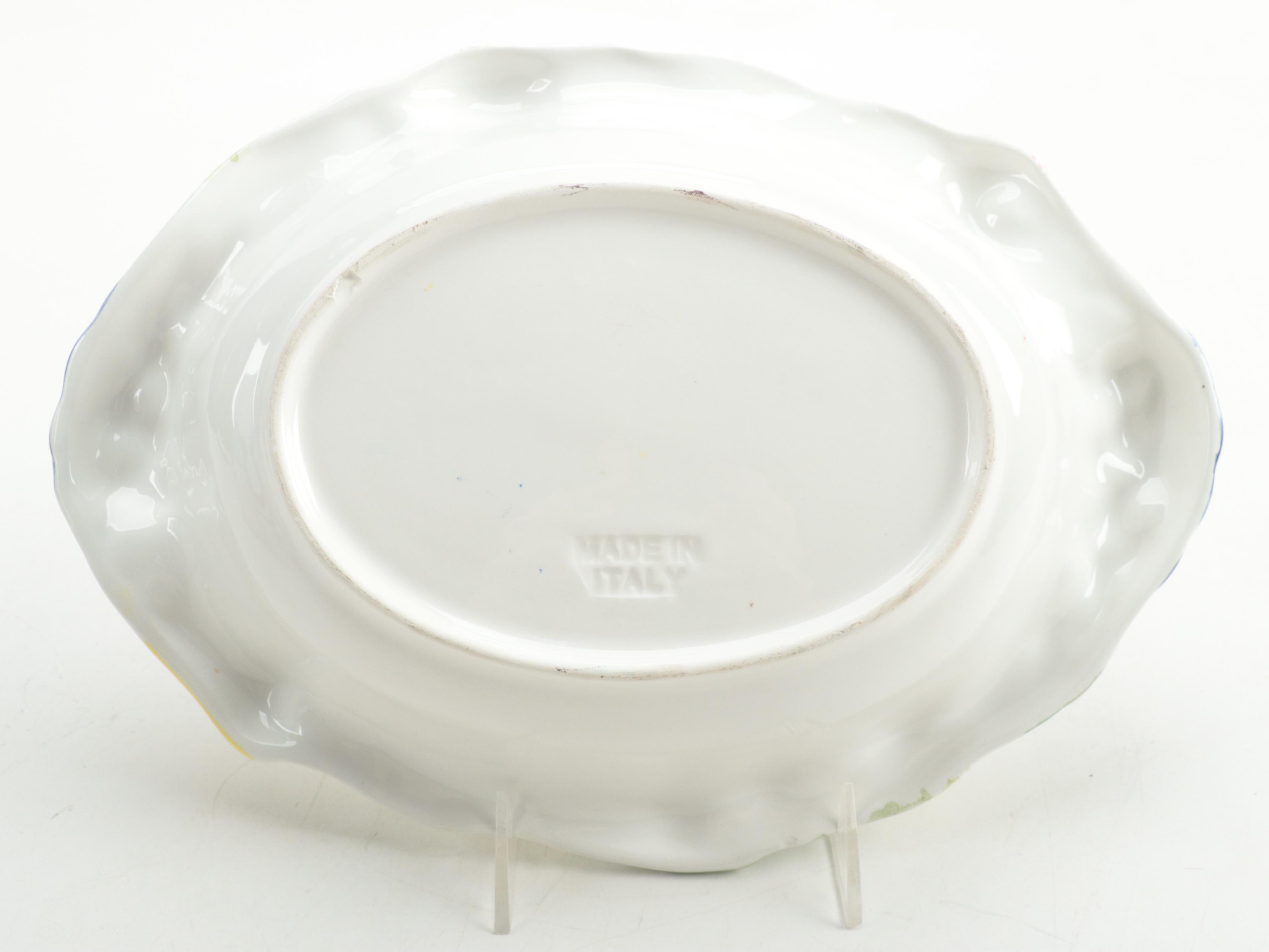 Italian Faïence Platter and Pitcher with Other Ceramic Bowl