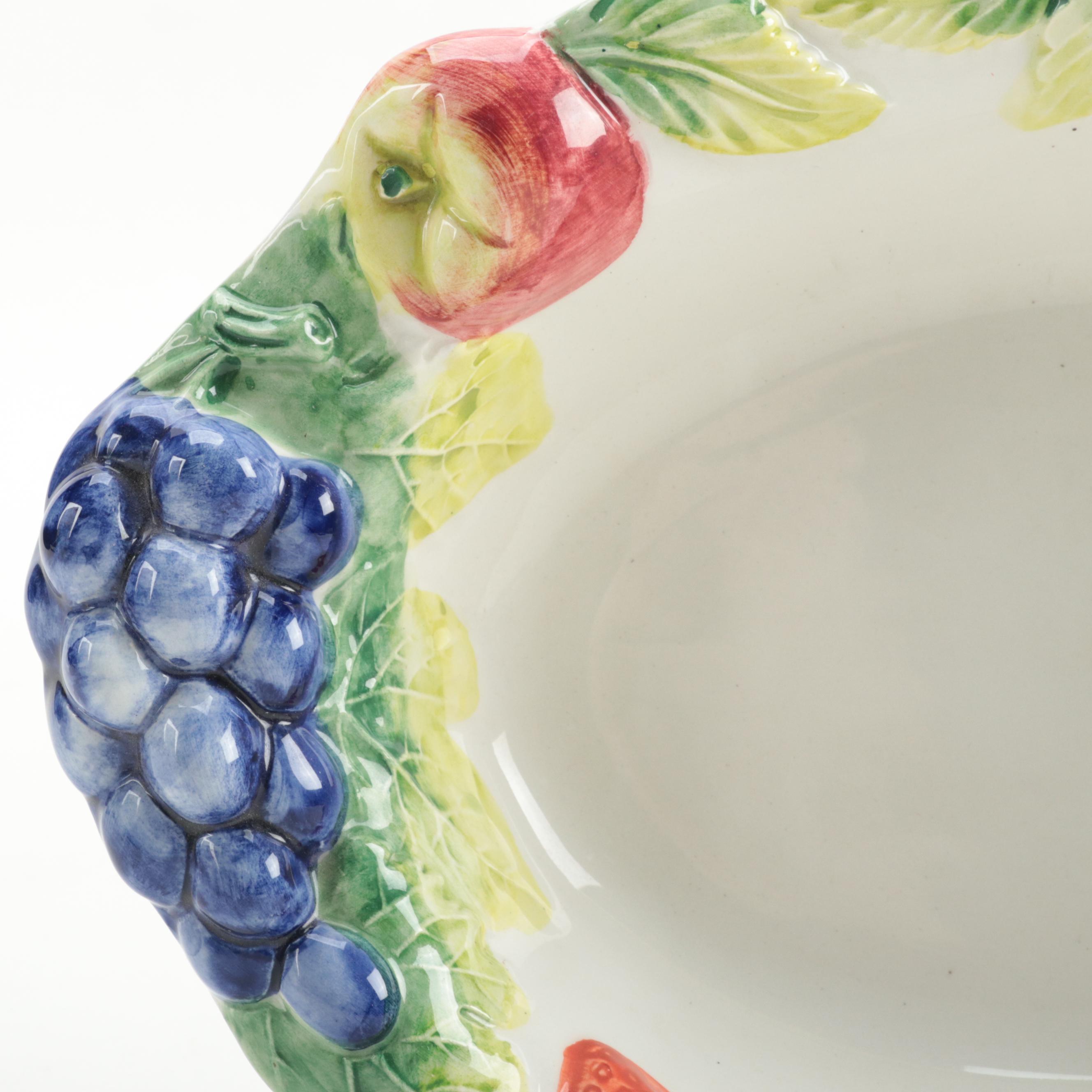 Italian Faïence Platter and Pitcher with Other Ceramic Bowl