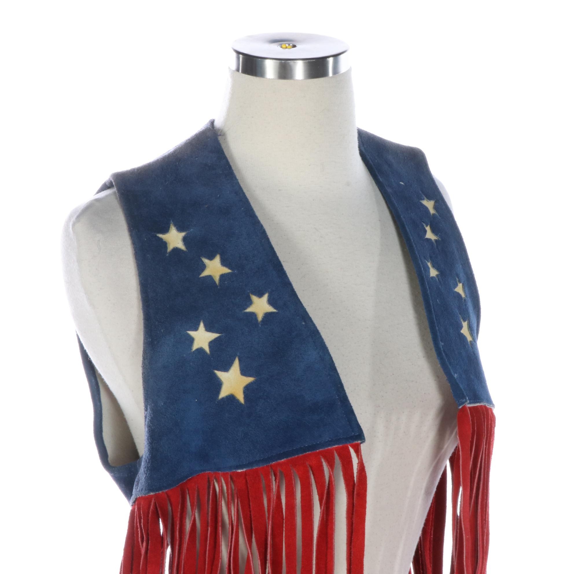 Great Northern Leather & Tea Co. Americana Inspired Fringe Leather/Suede Vest