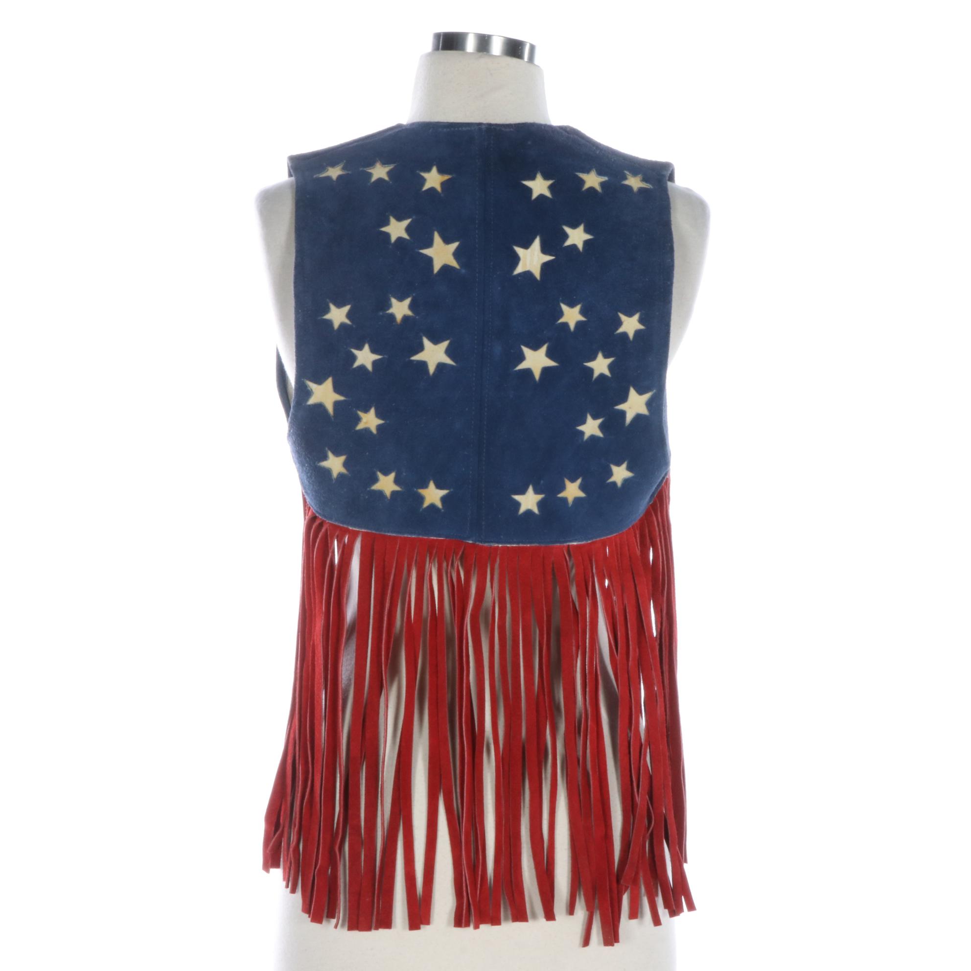 Great Northern Leather & Tea Co. Americana Inspired Fringe Leather/Suede Vest