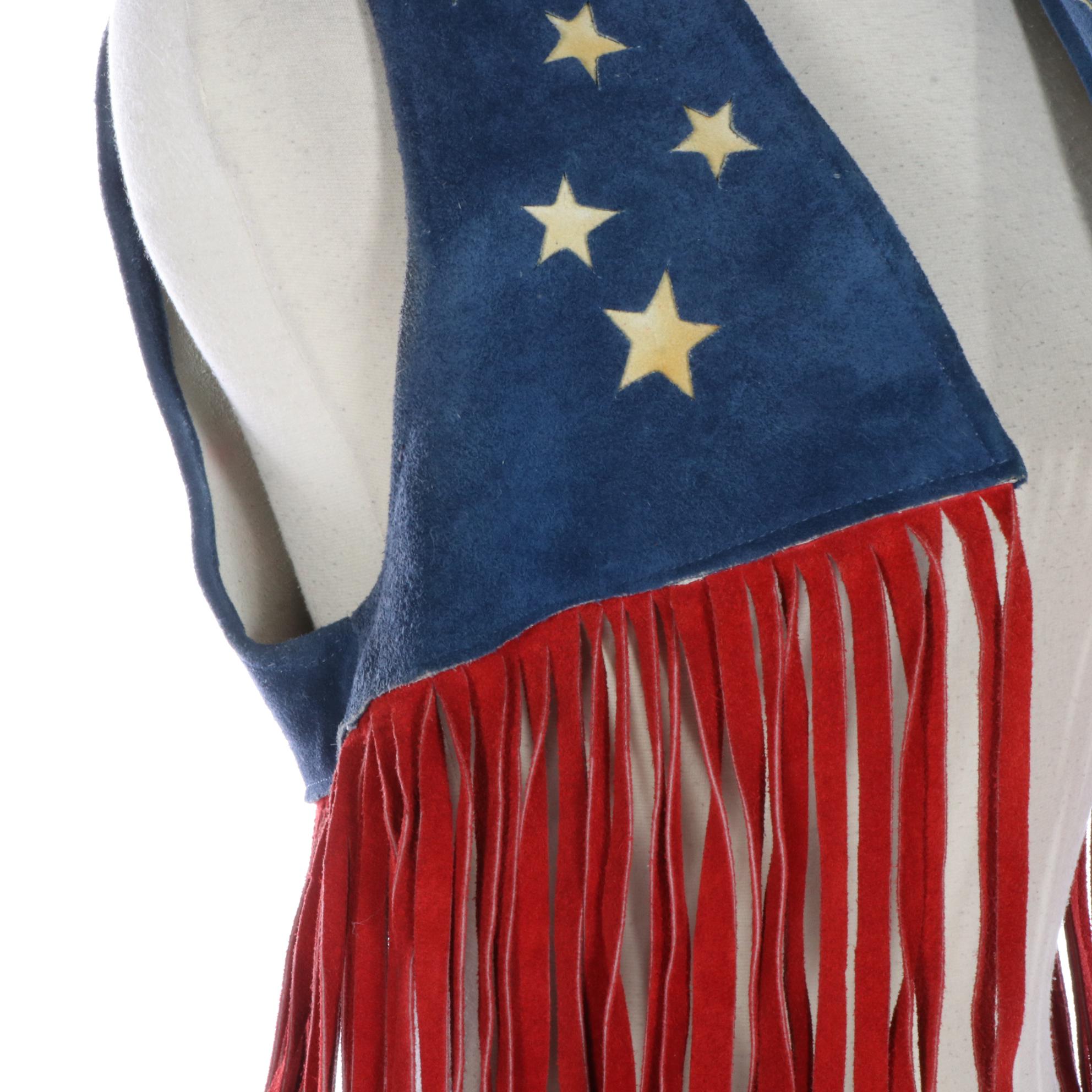 Great Northern Leather & Tea Co. Americana Inspired Fringe Leather/Suede Vest