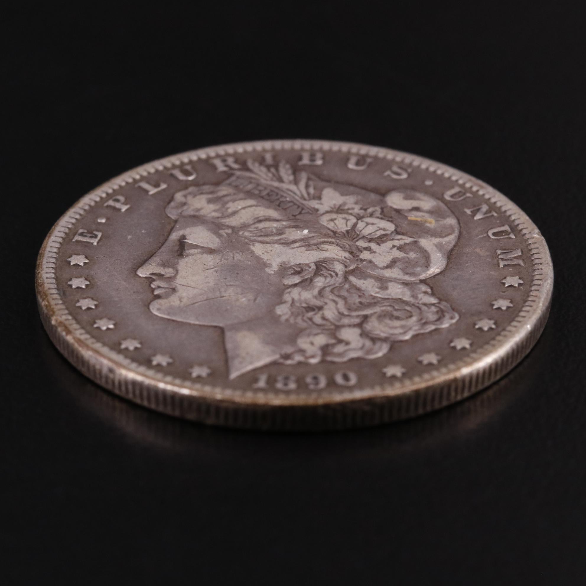 1890-CC Morgan Silver Dollar