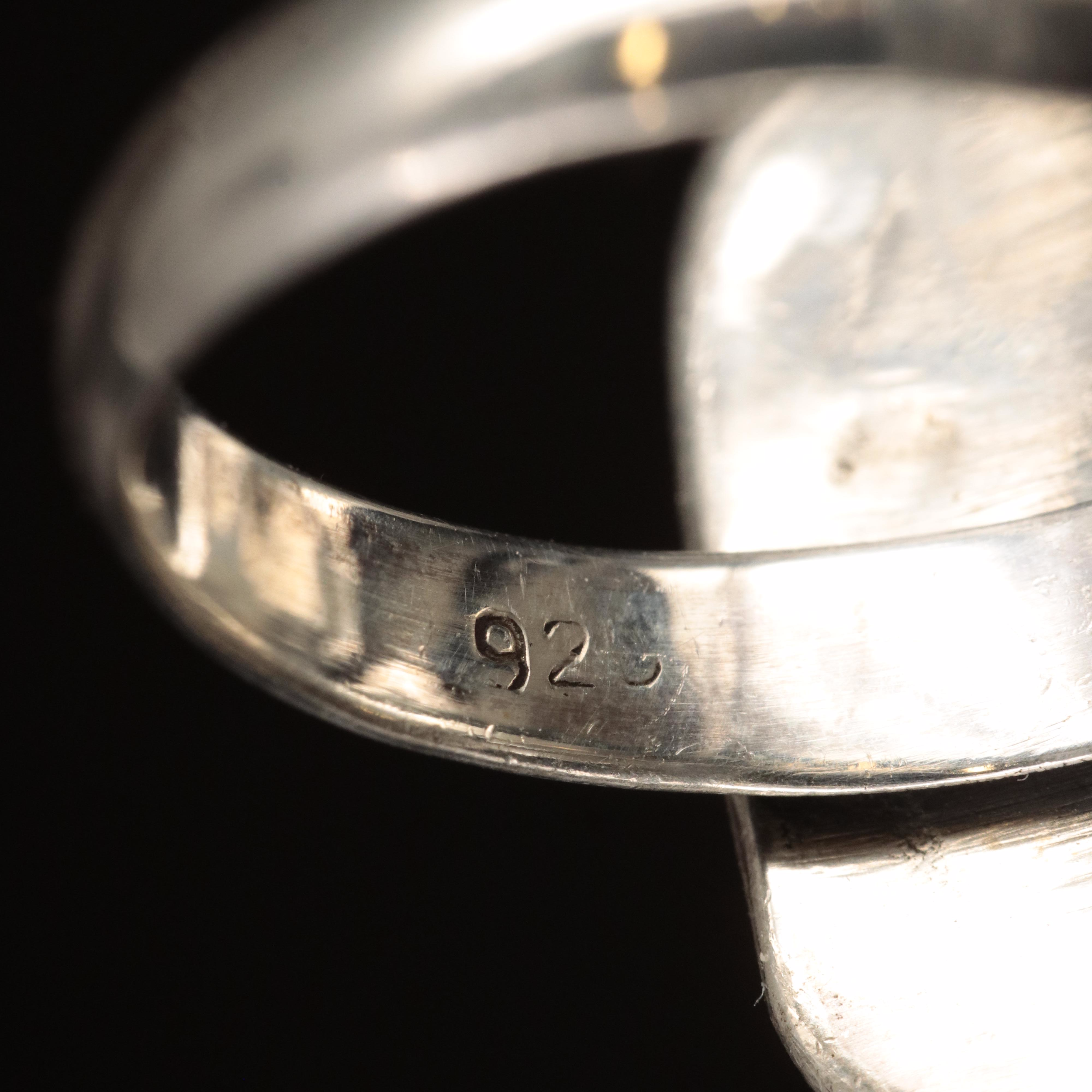 Sterling Eagle Biker Ring