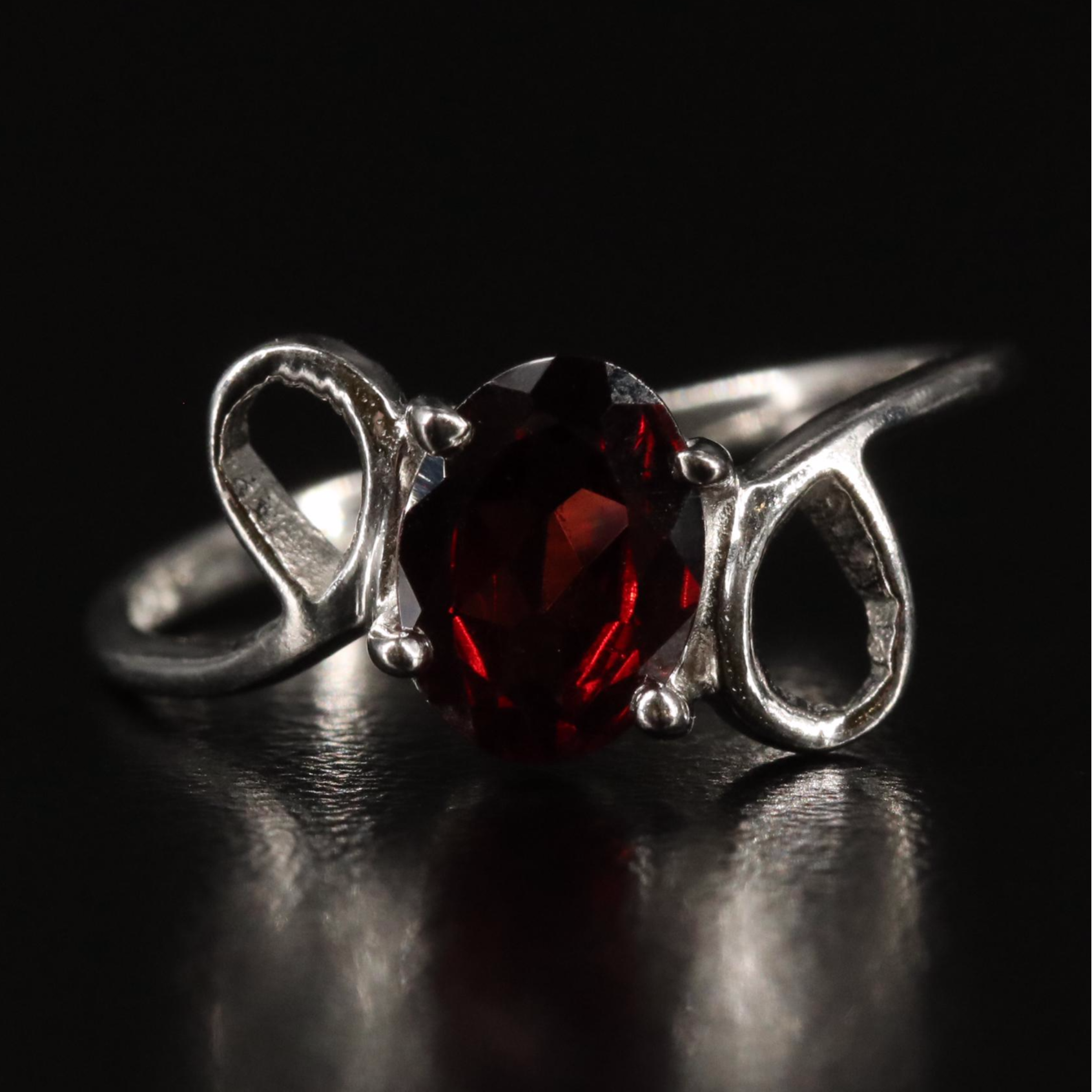 Sterling Garnet Ring