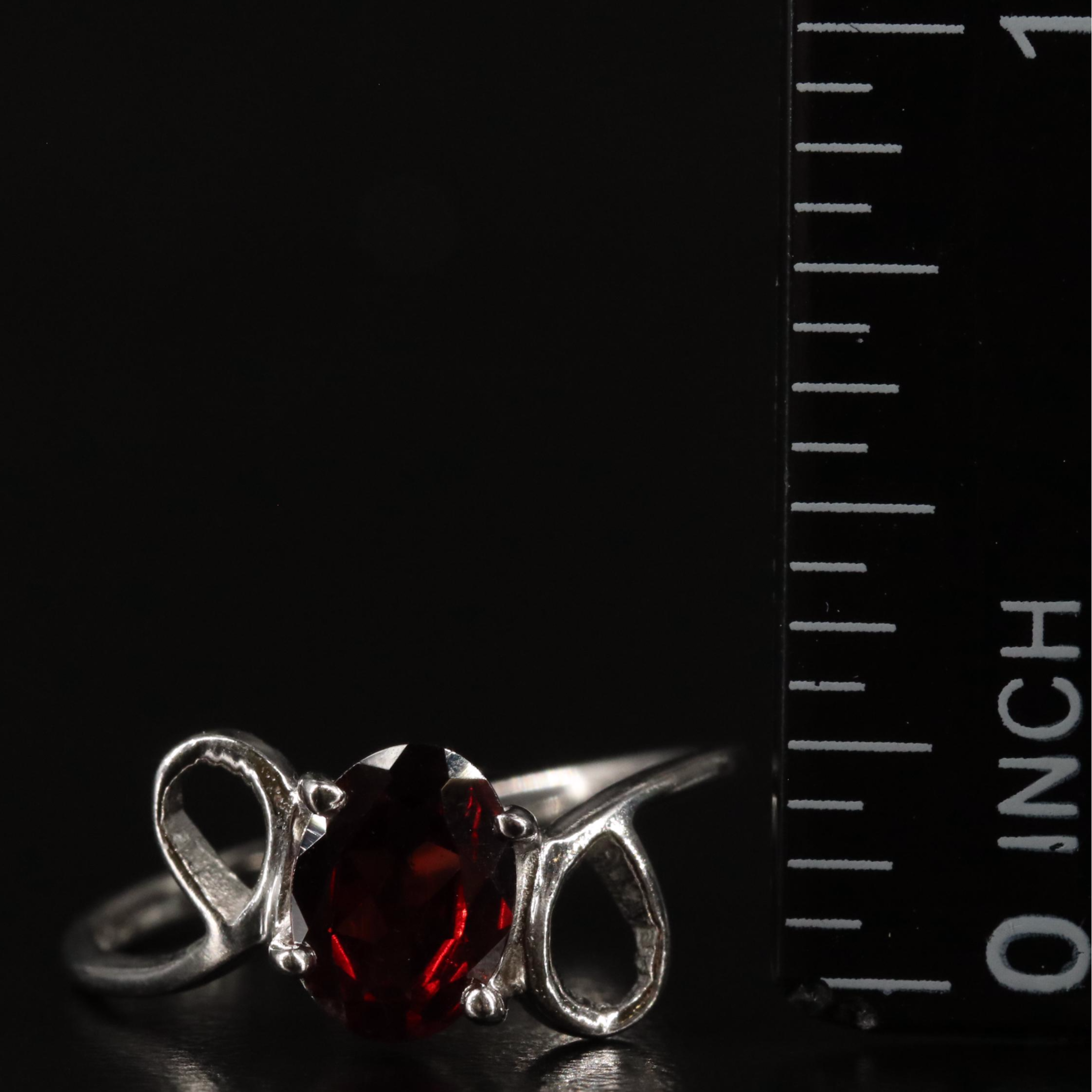 Sterling Garnet Ring