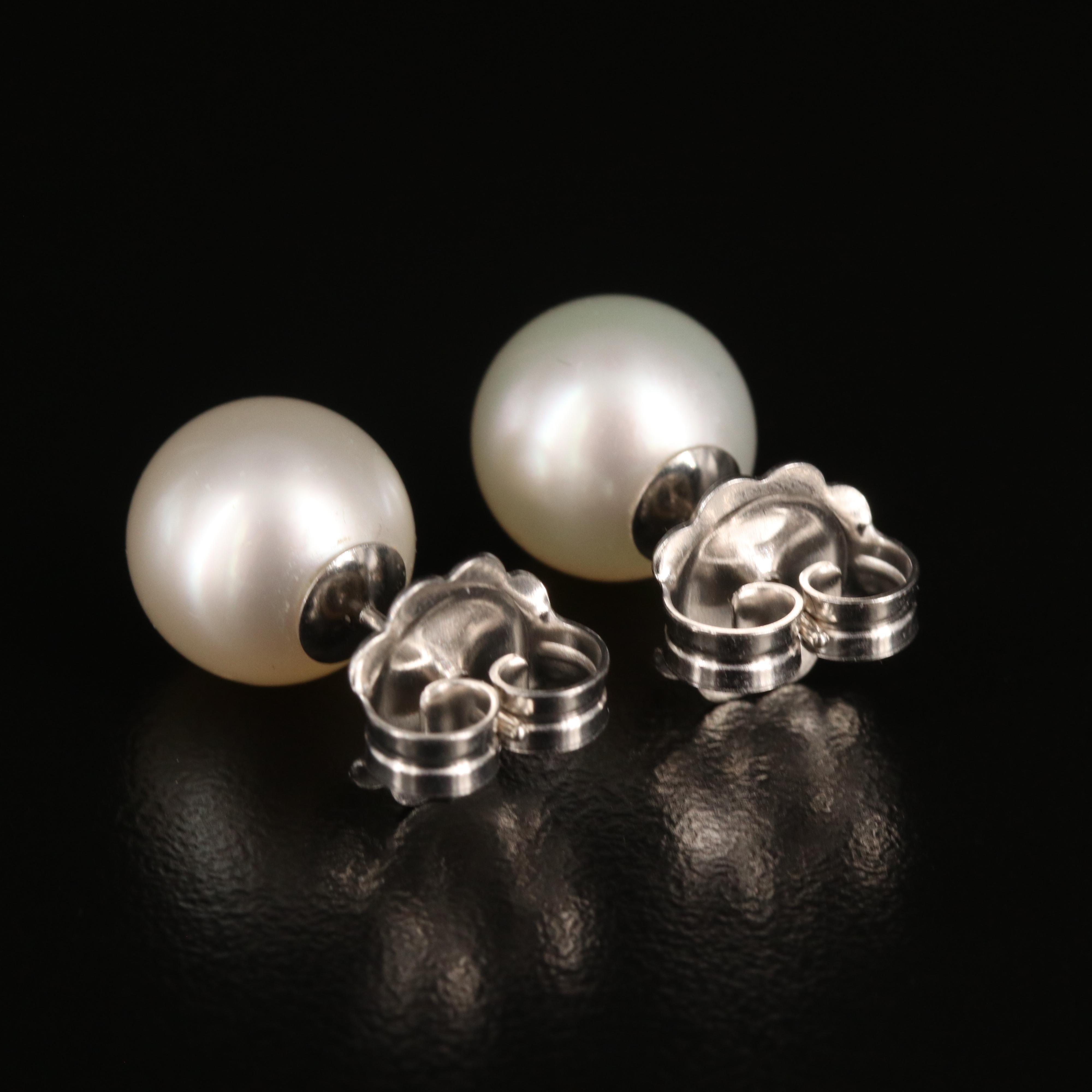 14K 10.60 - 10.80 mm Pearl Stud Earrings