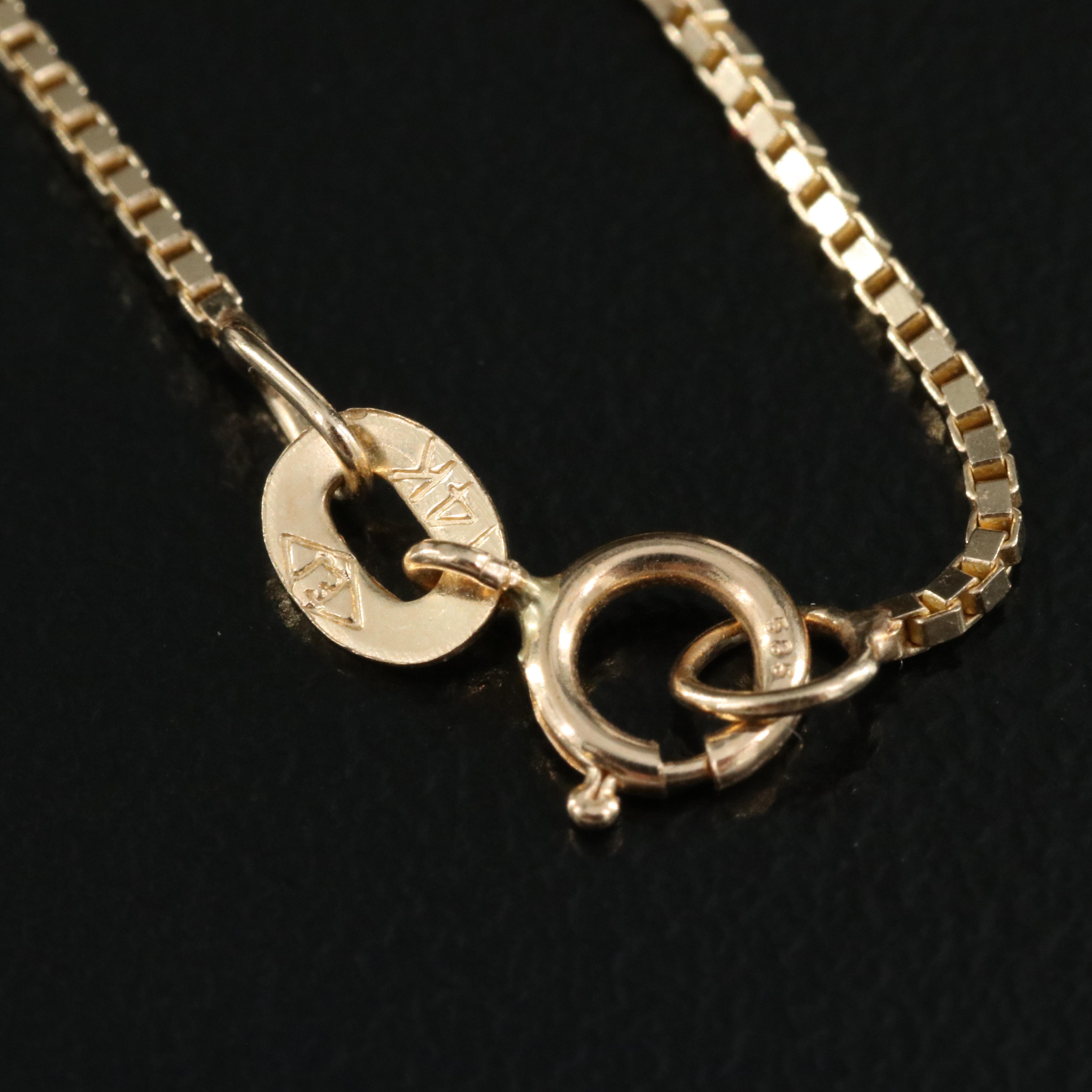 14K Diamond and Emerald Heart Necklace