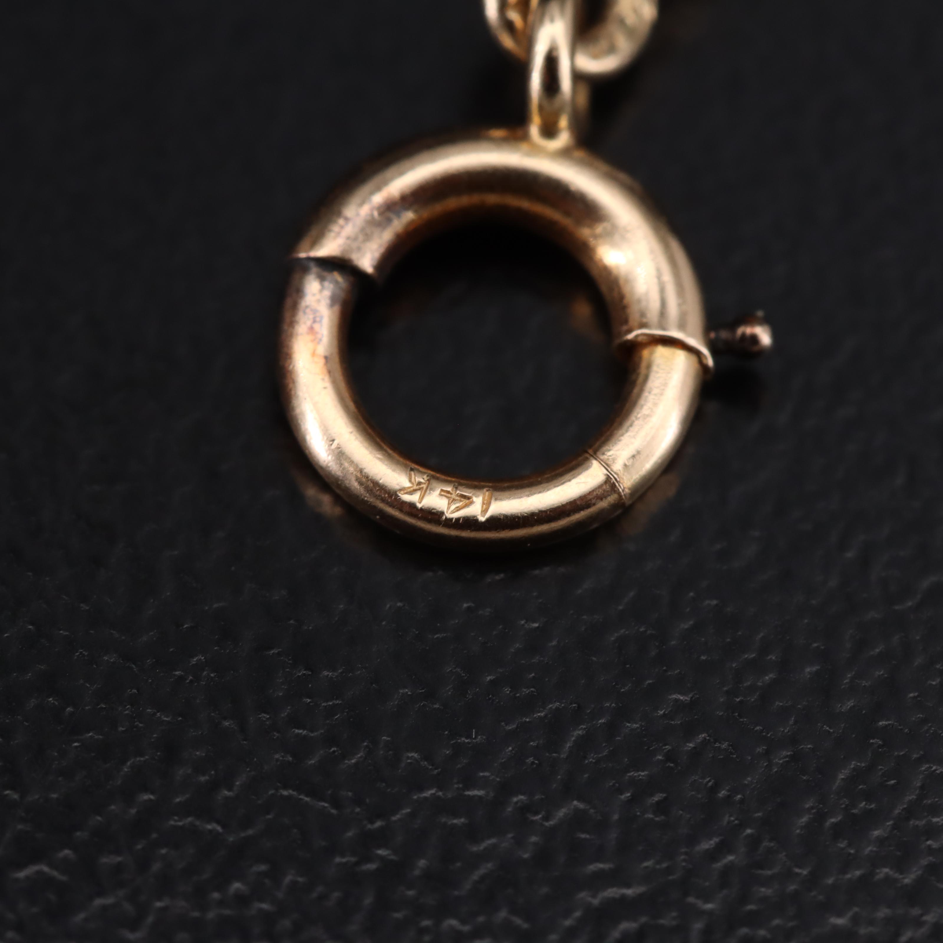 14K Pearl Rope Chain Bracelet