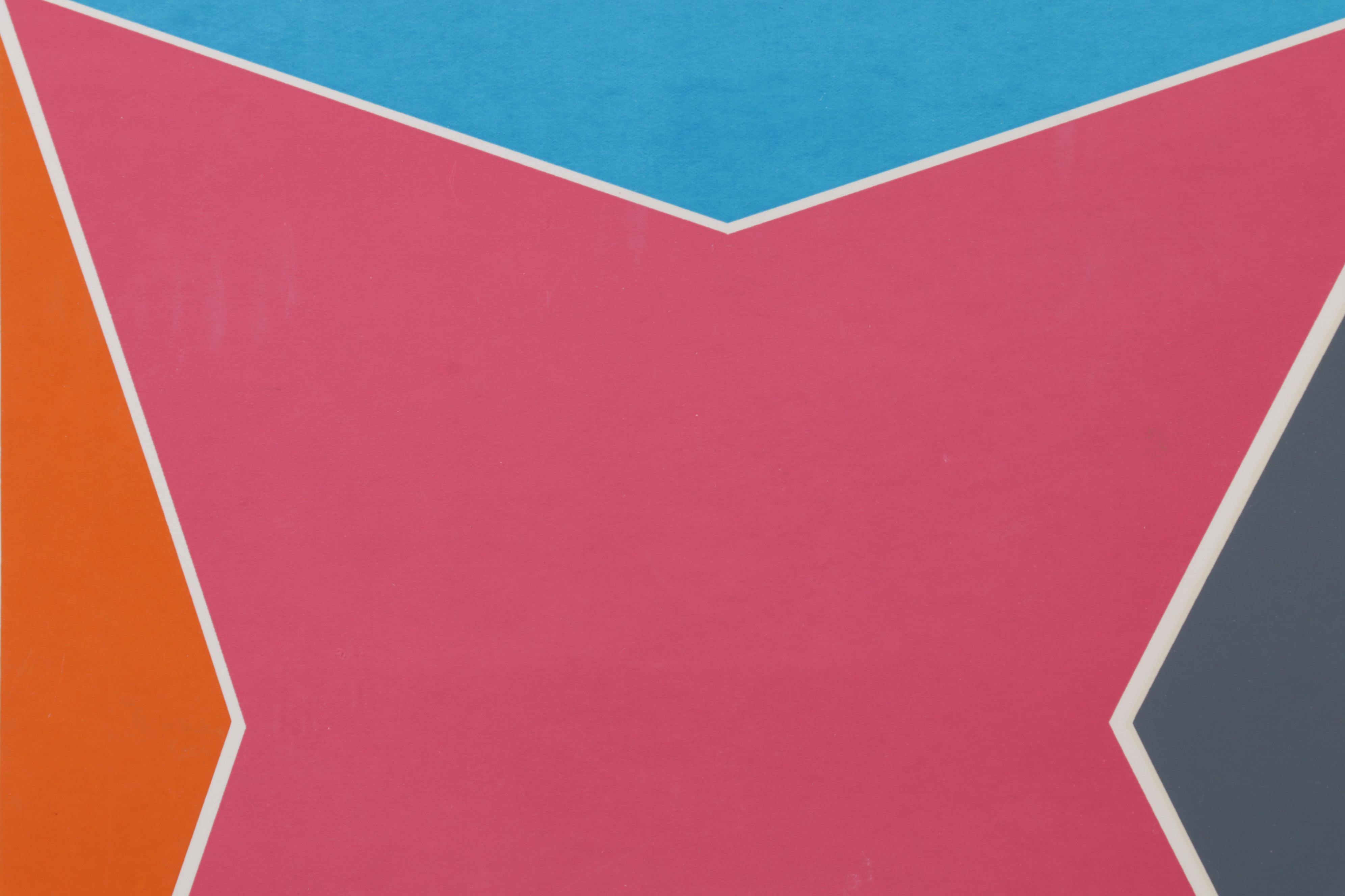 Larry Zox Serigraph for The Blue Parrot Exhibition, 1972