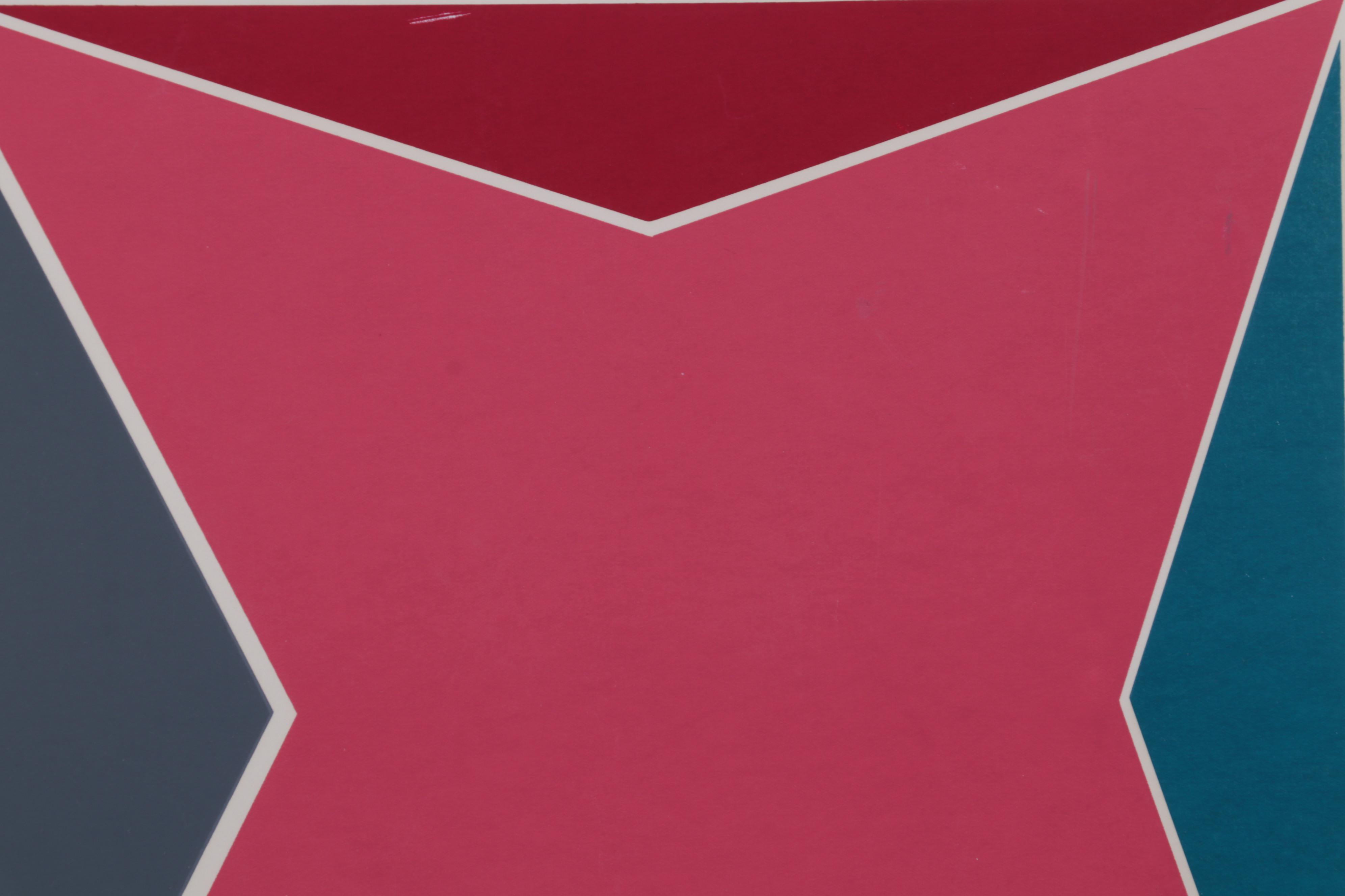 Larry Zox Serigraph for The Blue Parrot Exhibition, 1972