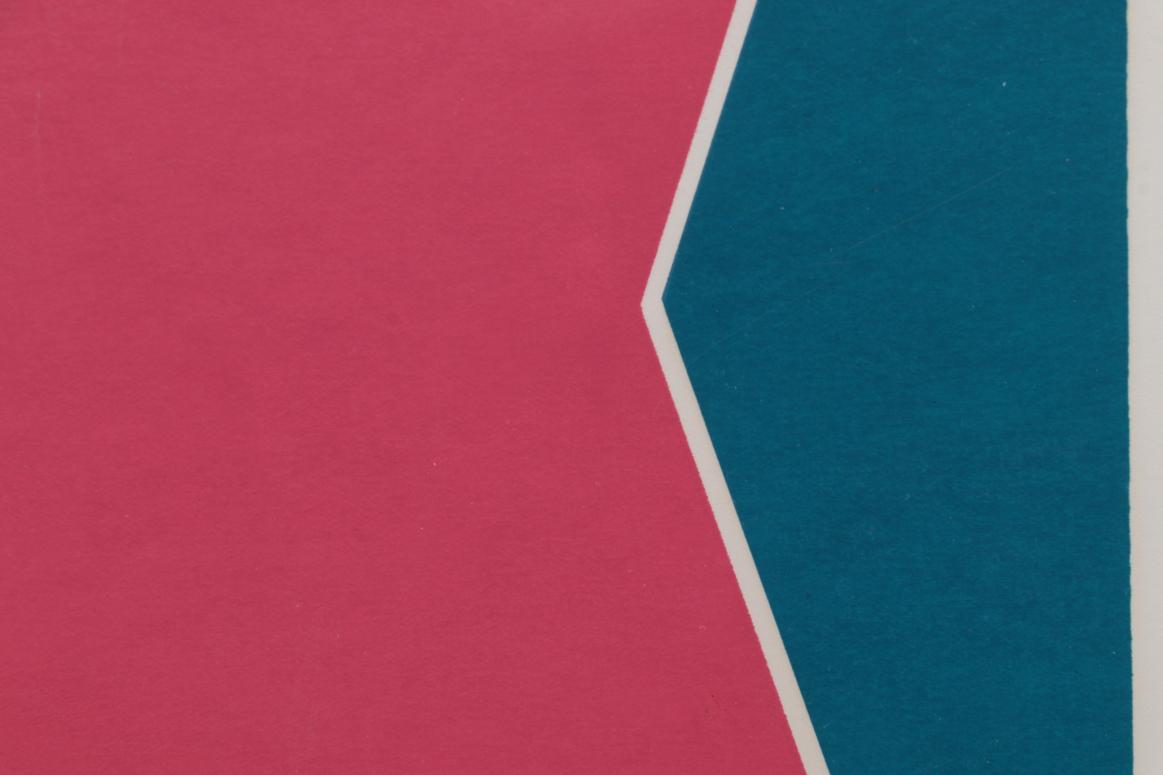 Larry Zox Serigraph for The Blue Parrot Exhibition, 1972