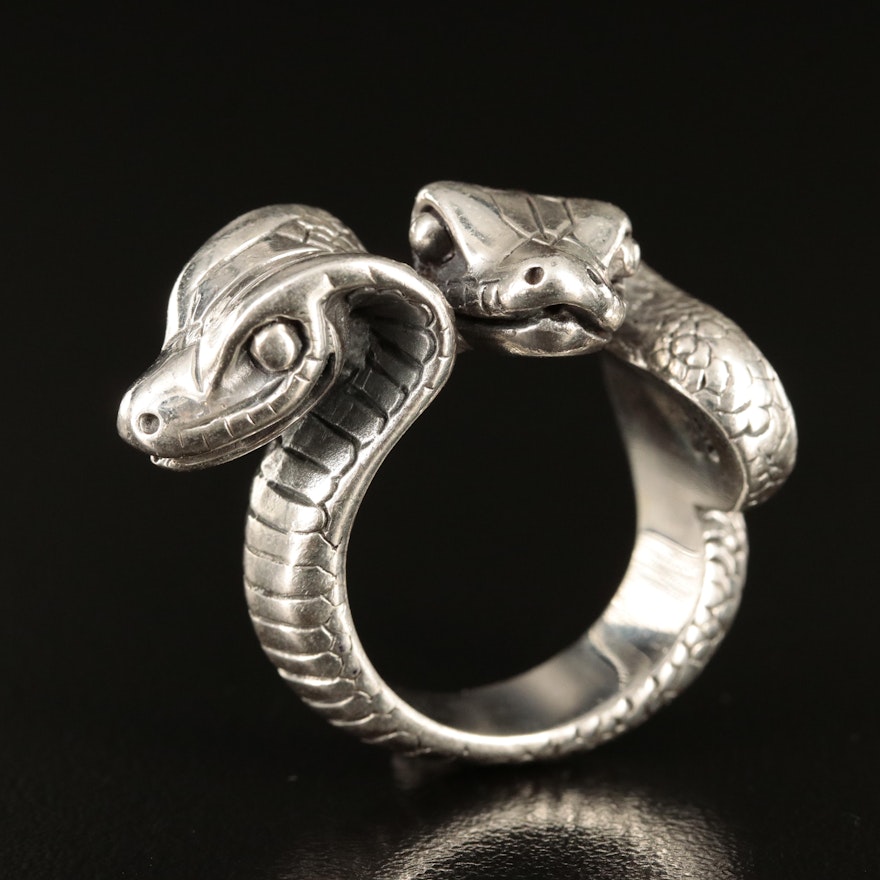 Sterling Double Snake Ring