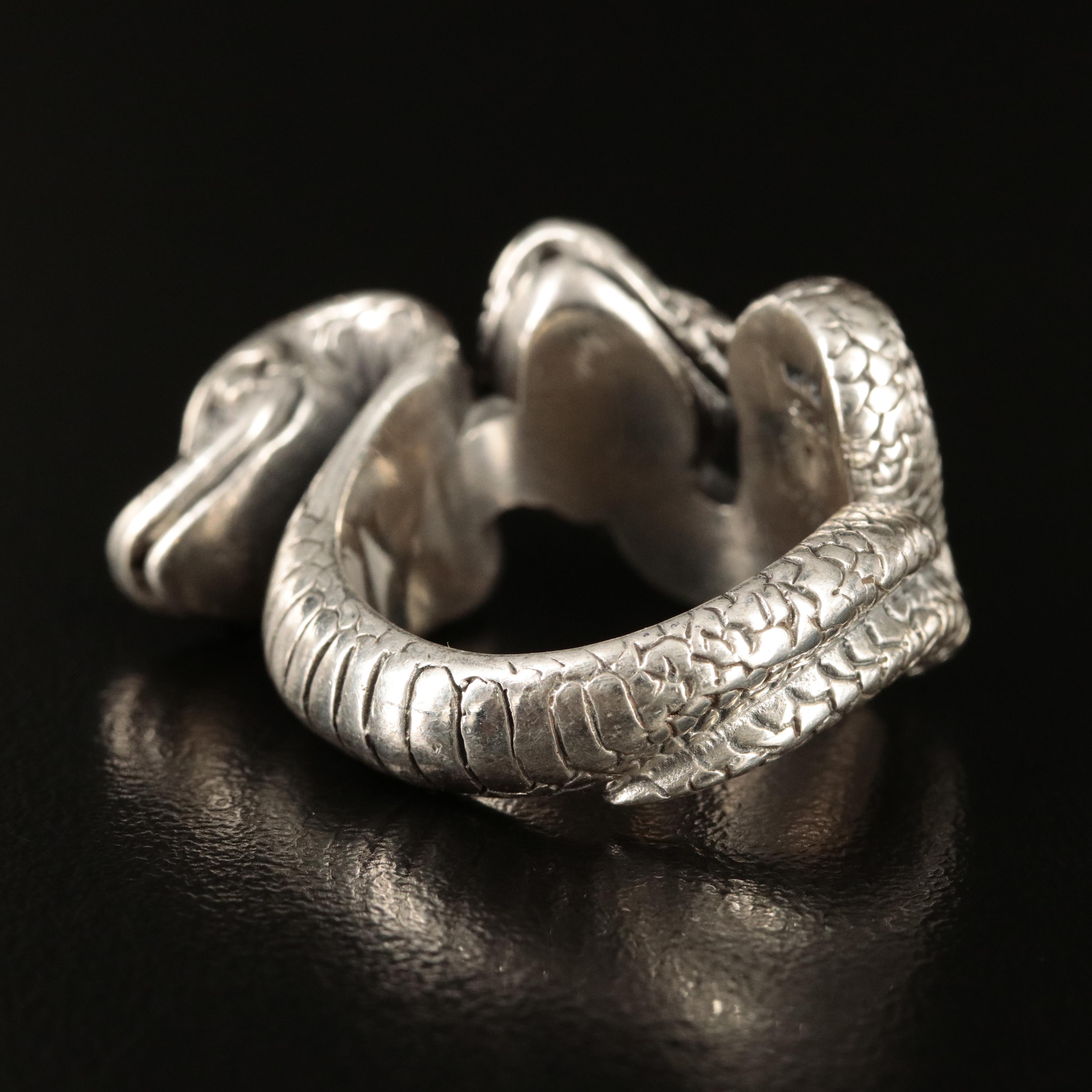 Sterling Double Snake Ring