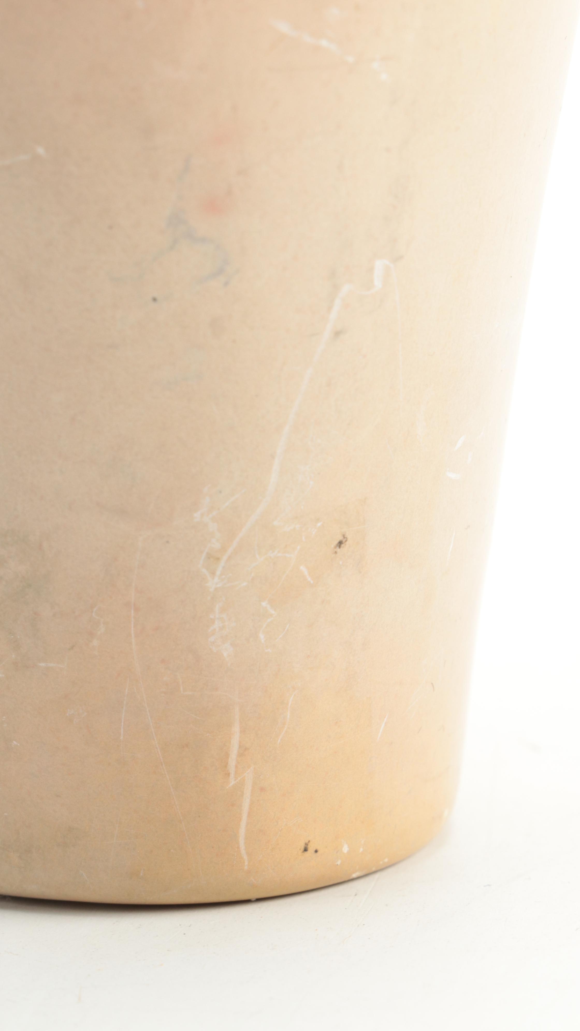 Stone Vase with Inset Twine Wrapped Border