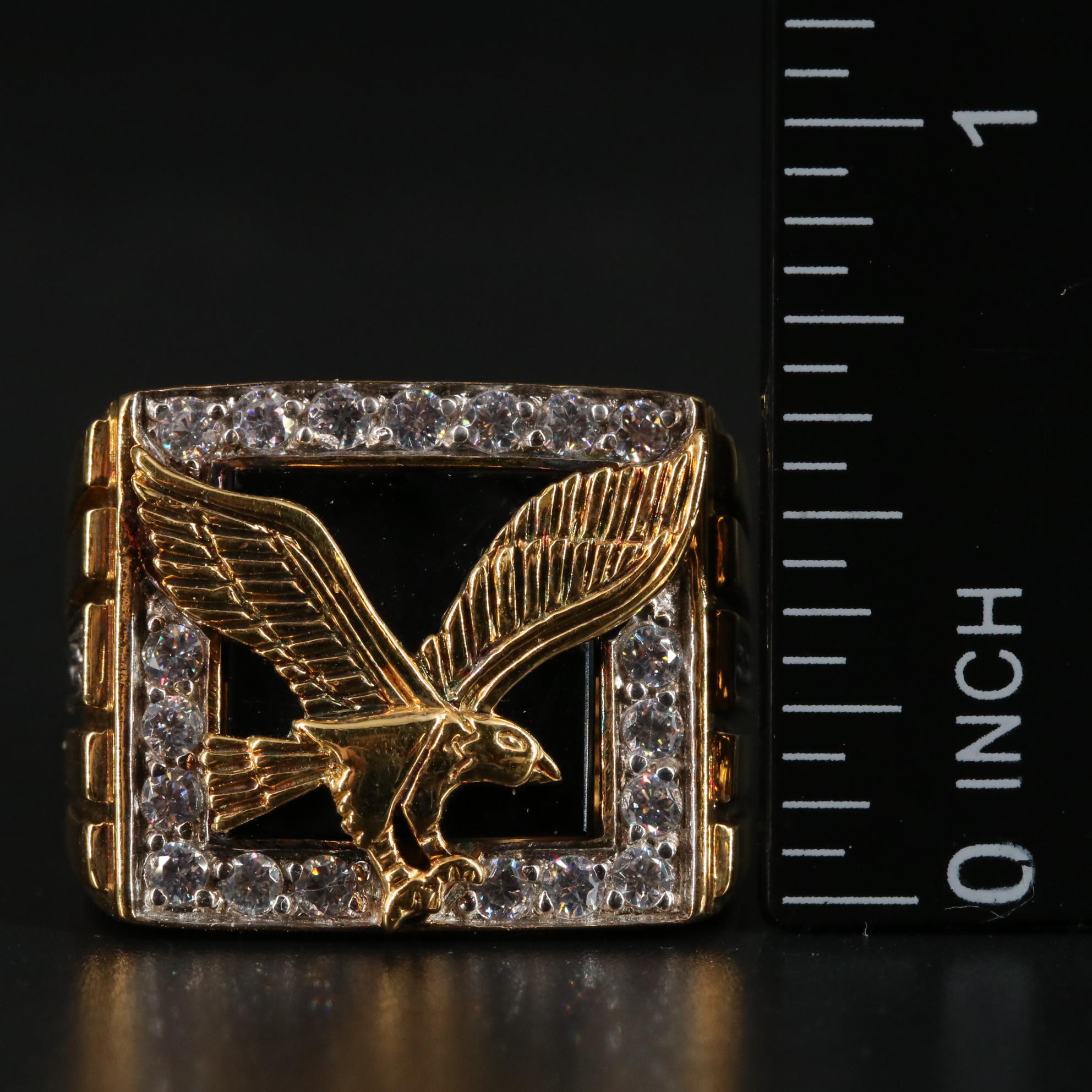 Sterling Cubic Zirconia Eagle Ring
