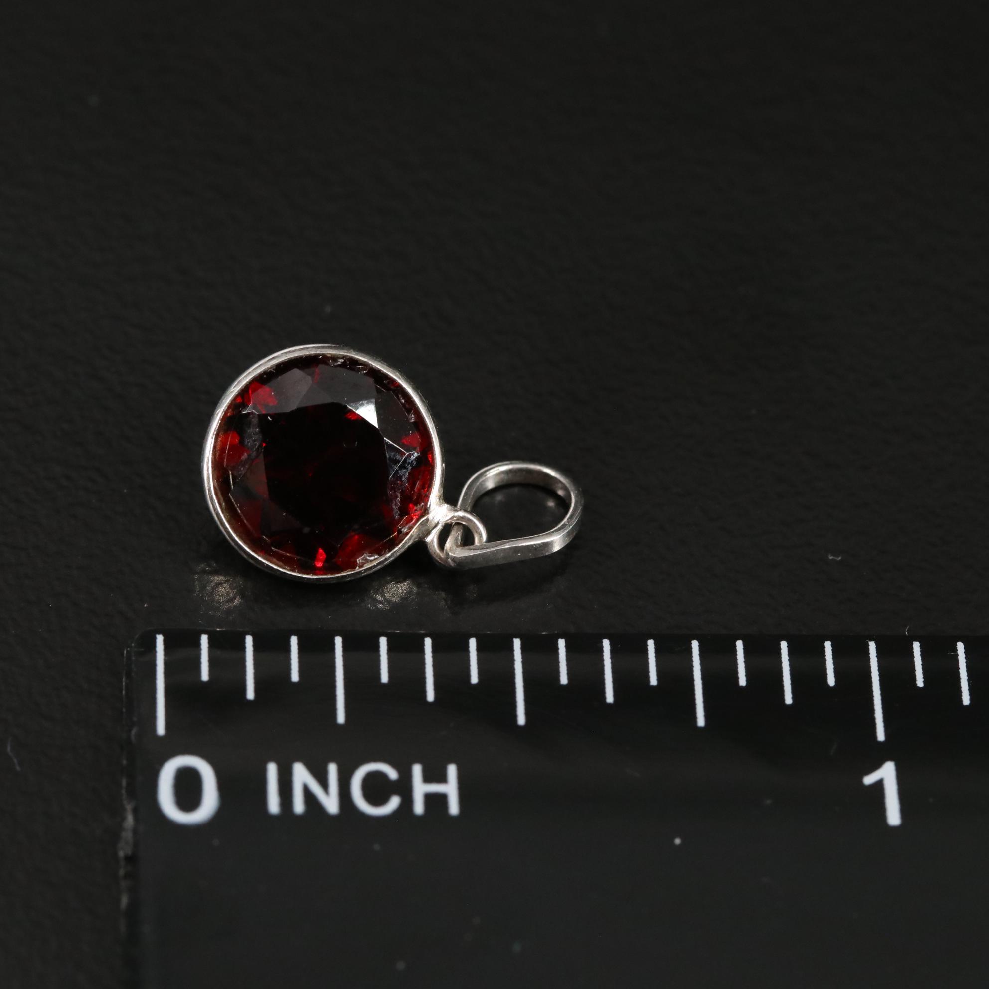 14K Garnet Pendant
