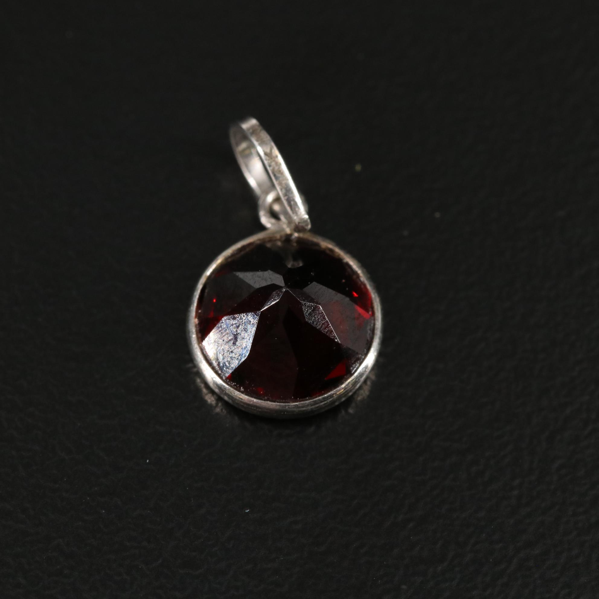 14K Garnet Pendant