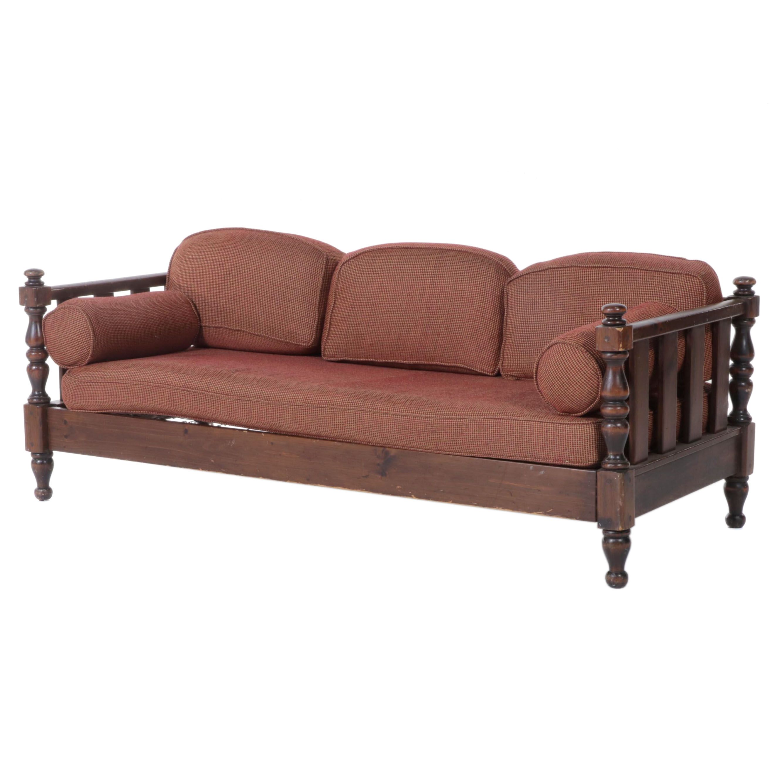 American Colonial Style Pine Daybed, Late 20th Century