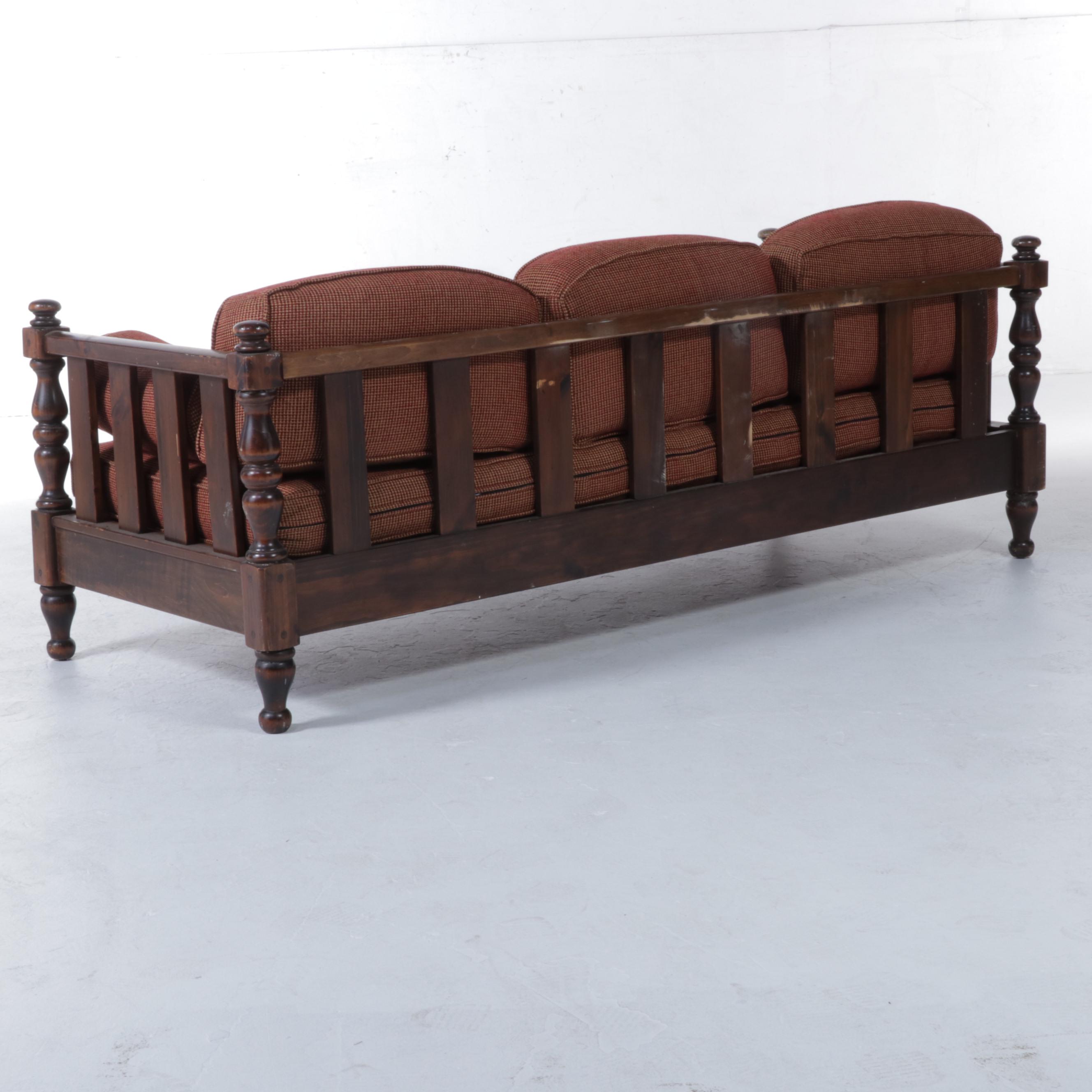 American Colonial Style Pine Daybed, Late 20th Century
