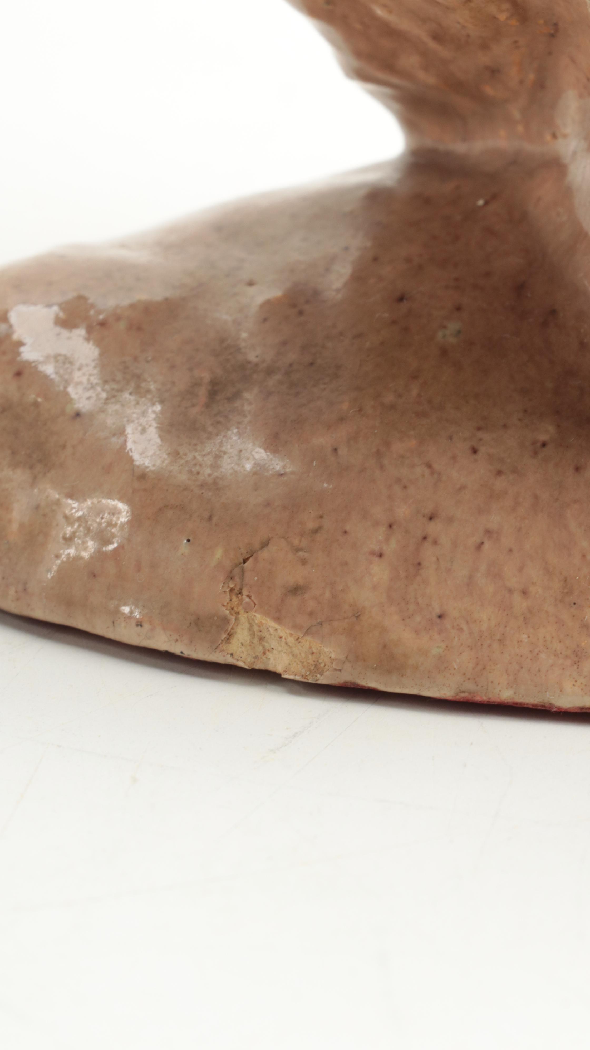 Sculpted Earthenware Bust of a Woman