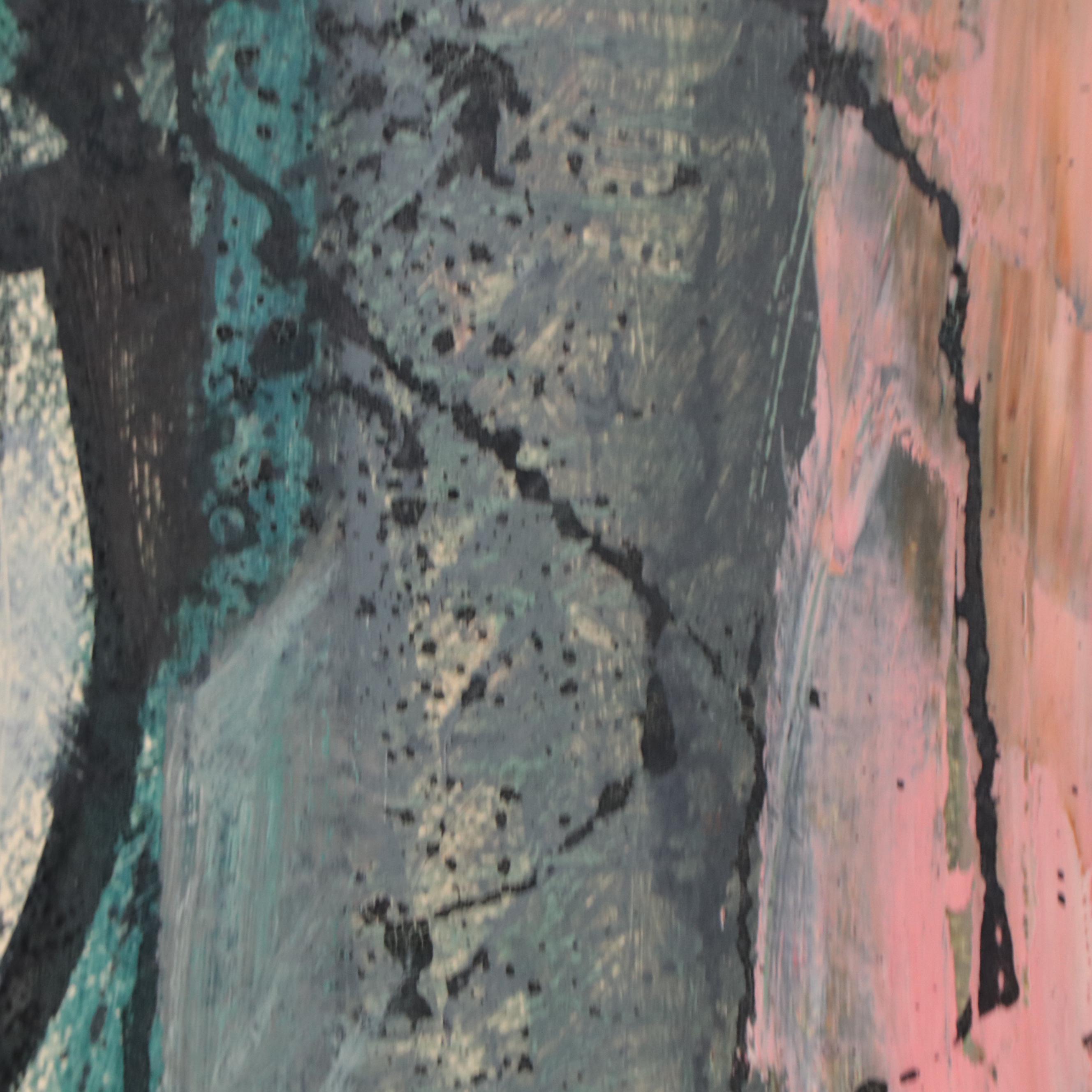 Etienne Ret Portrait Mixed Media Painting of a Lady