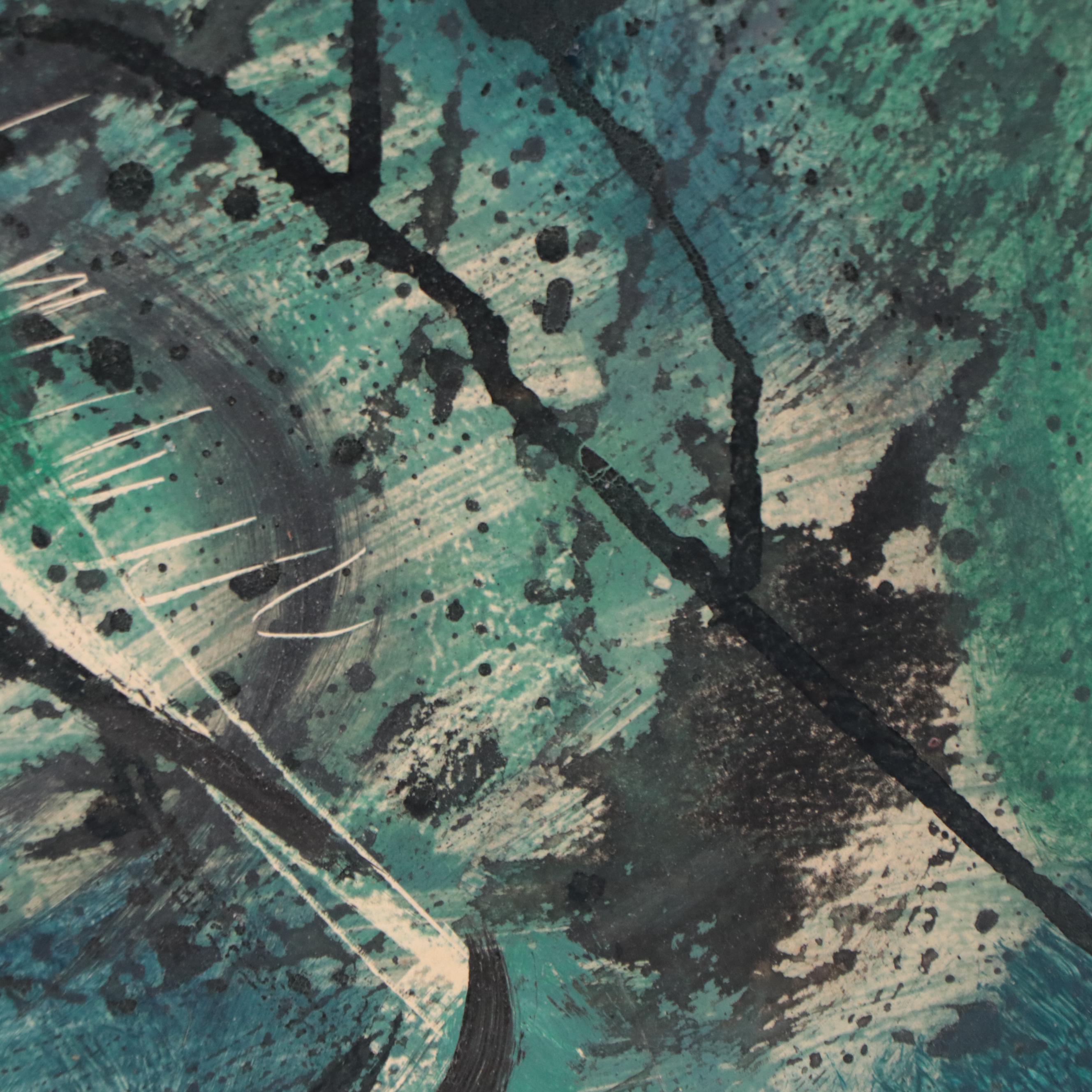 Etienne Ret Portrait Mixed Media Painting of a Lady